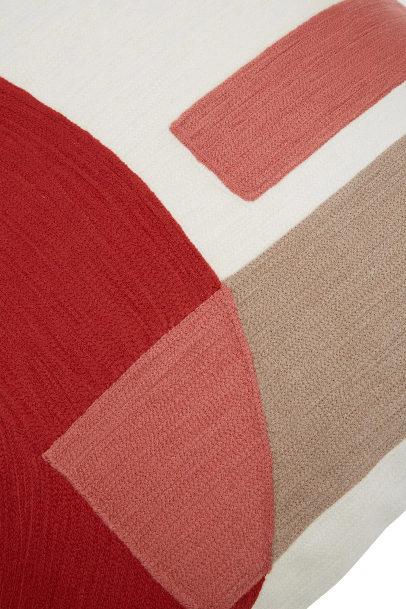 Bosie Ozella Red And White Tonal Cushion - Decorative, photo 8 of 8