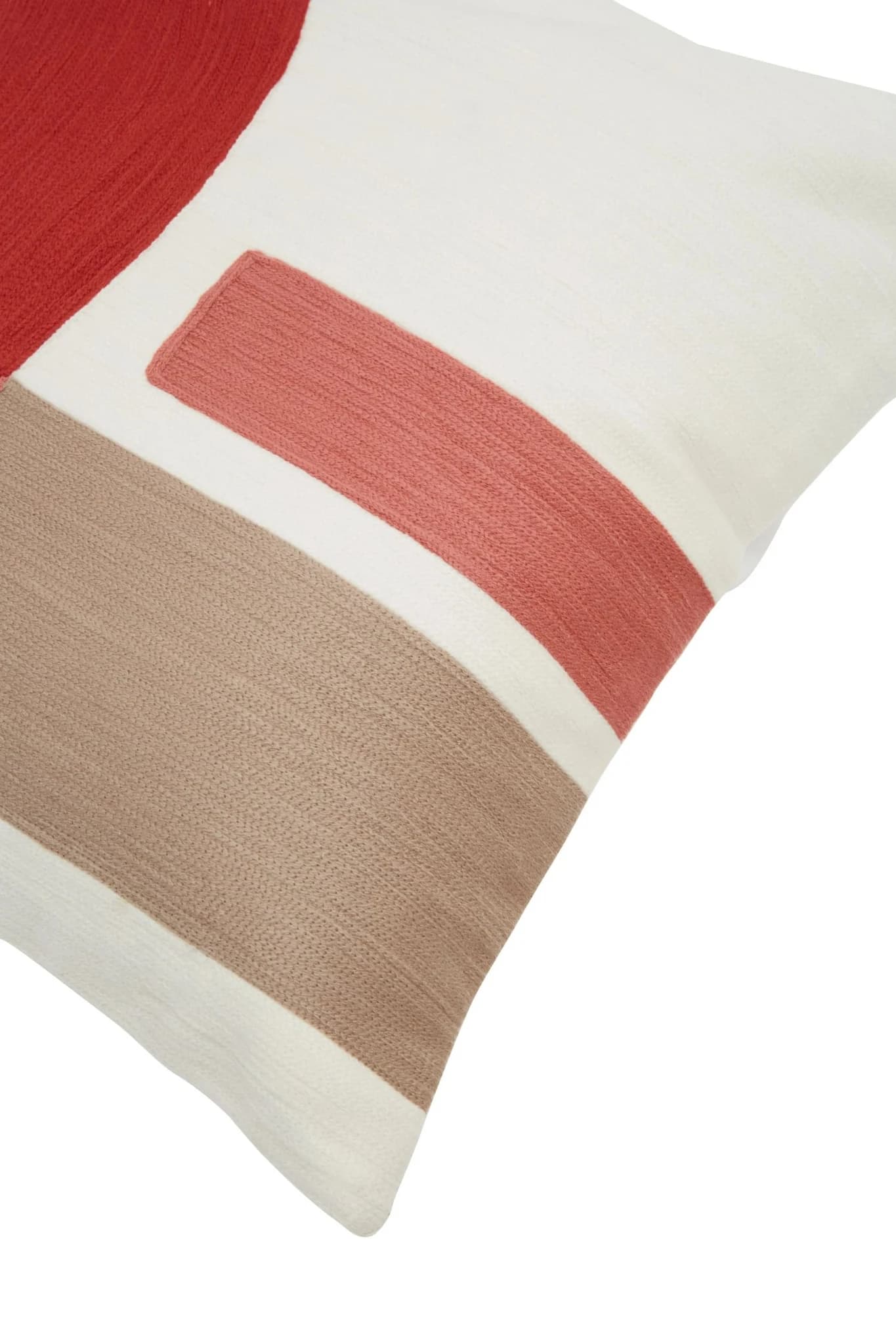 Bosie Ozella Red And White Tonal Cushion - Decorative, photo 7 of 8
