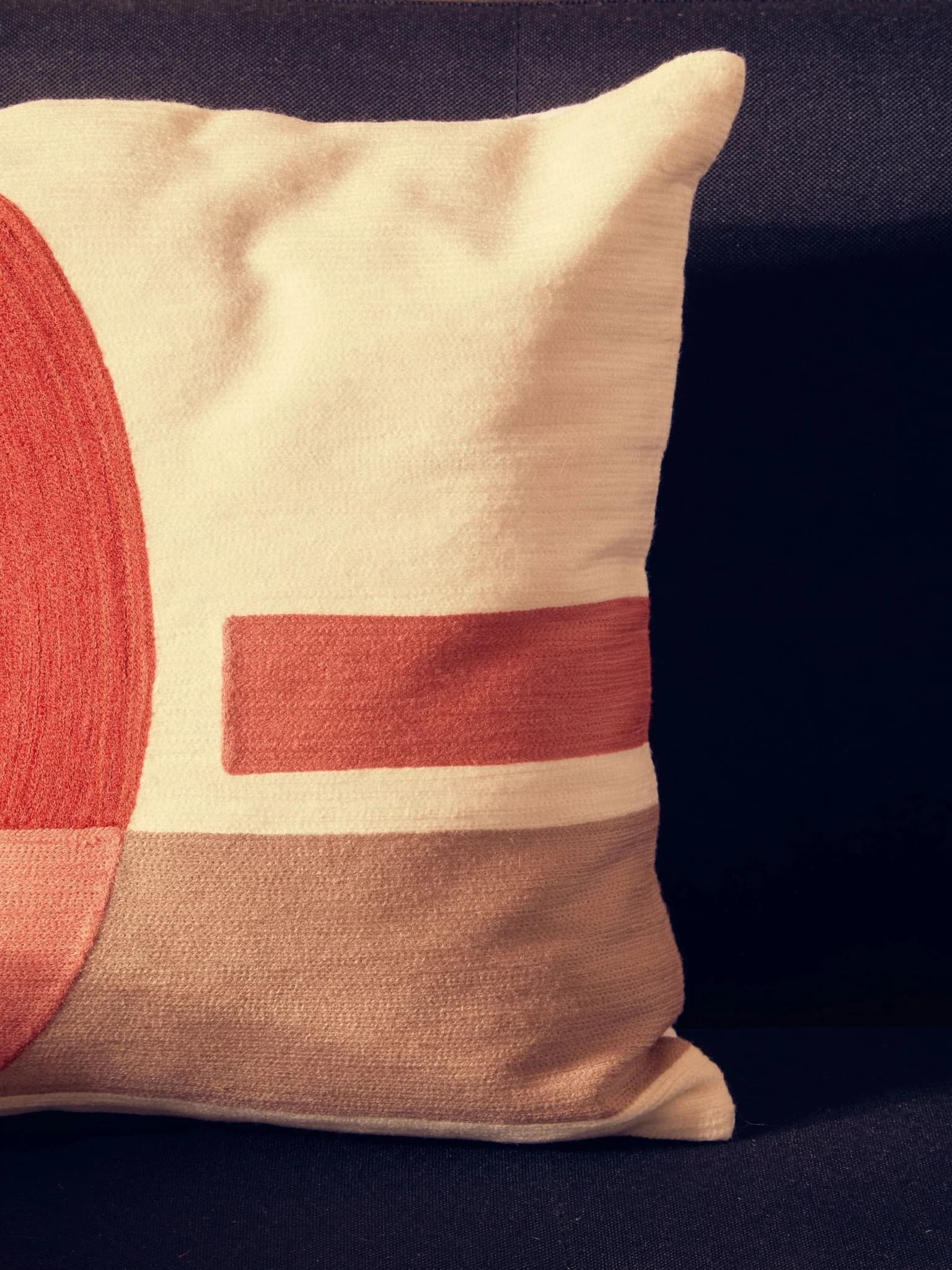 Bosie Ozella Red And White Tonal Cushion - Decorative, photo 2 of 8