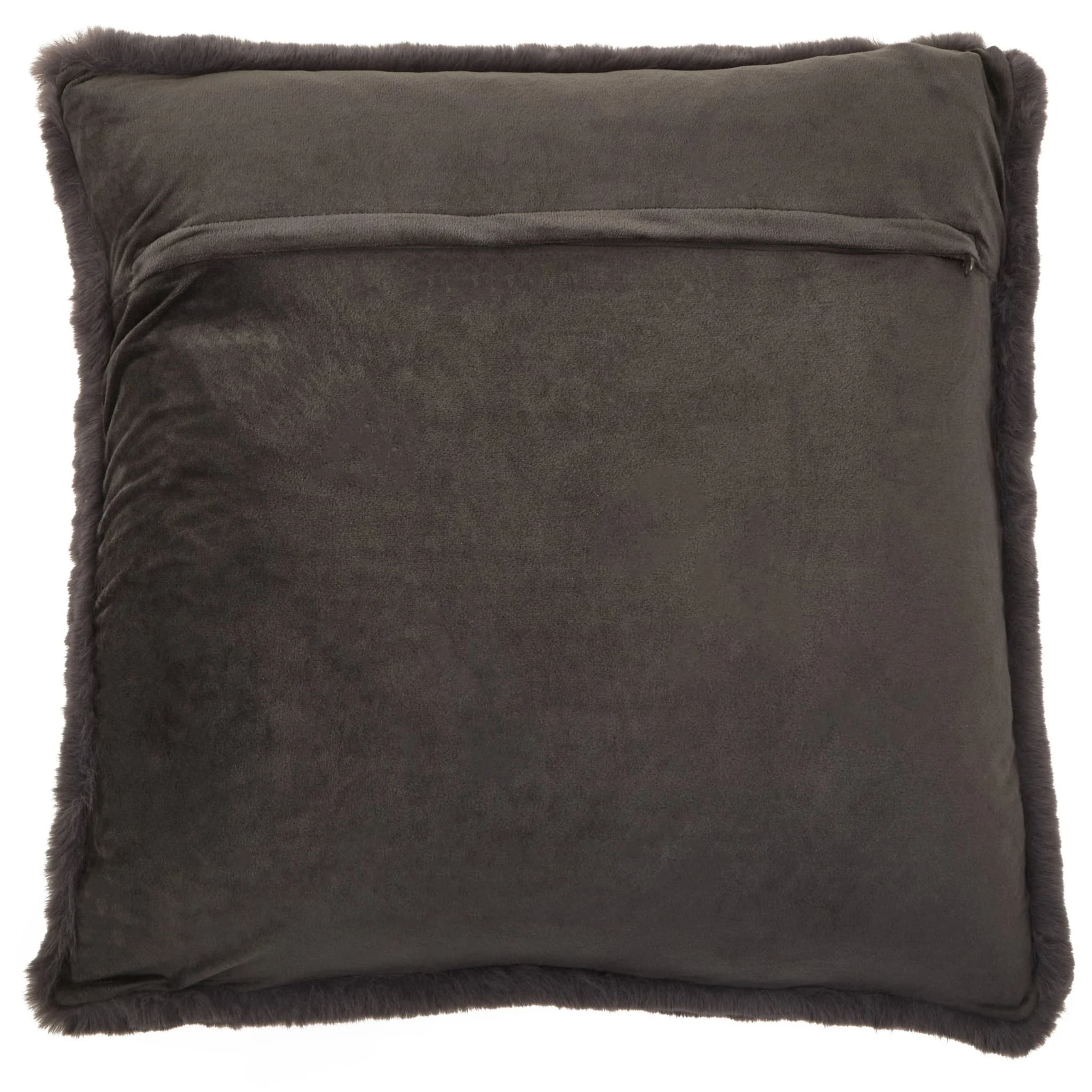 Bosie Lamina Grey Square Fur Cushion - Decorative, photo 3 of 8