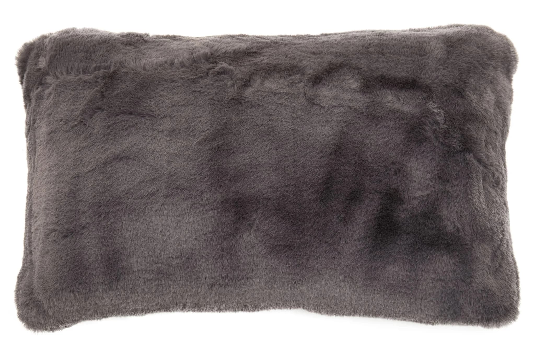 Bosie Lamina Grey Rectangular Fur Cushion - Decorative, photo 7 of 8