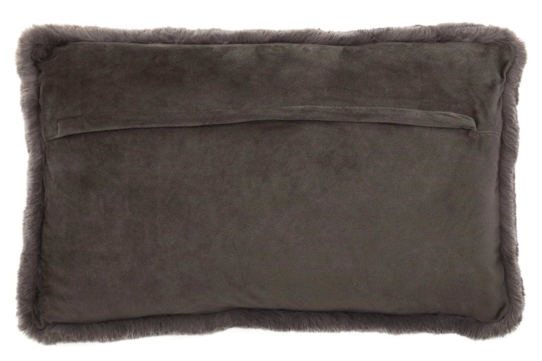 Bosie Lamina Grey Rectangular Fur Cushion - Decorative, photo 6 of 8