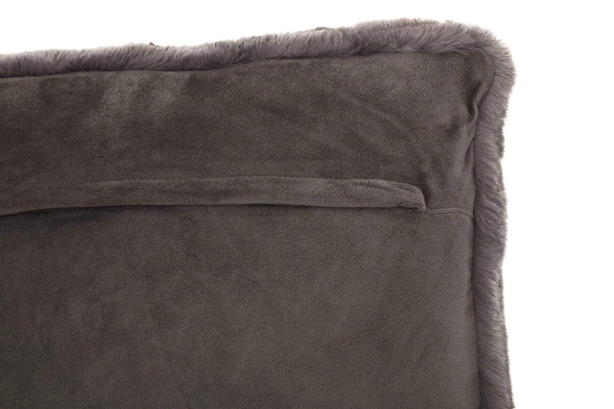 Bosie Lamina Grey Rectangular Fur Cushion - Decorative, photo 8 of 8
