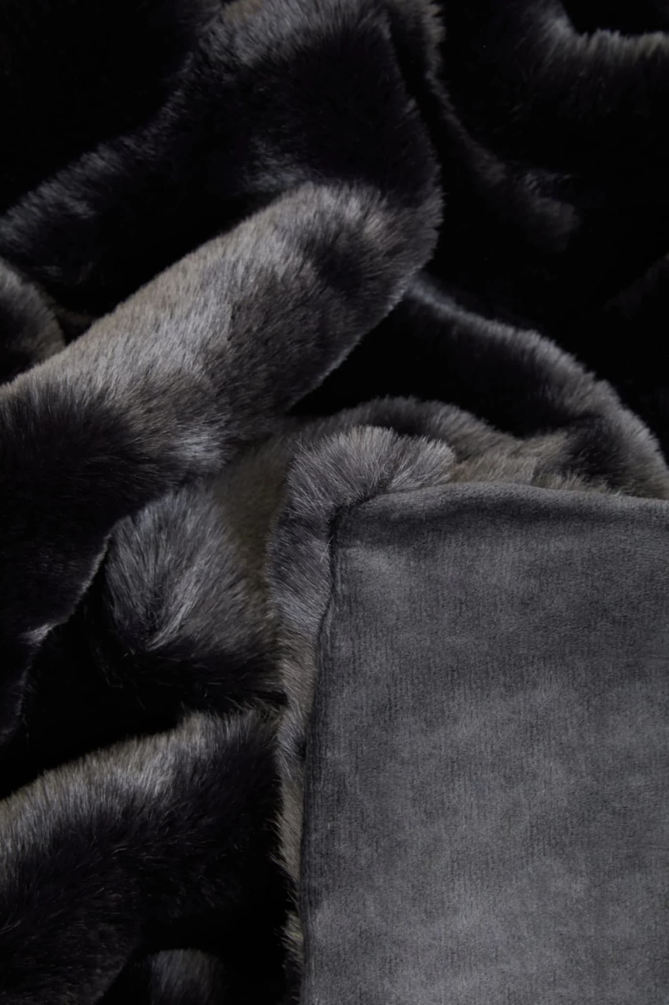 Bosie Lamina Black Faux Fur Throw - Decorative, photo 7 of 7