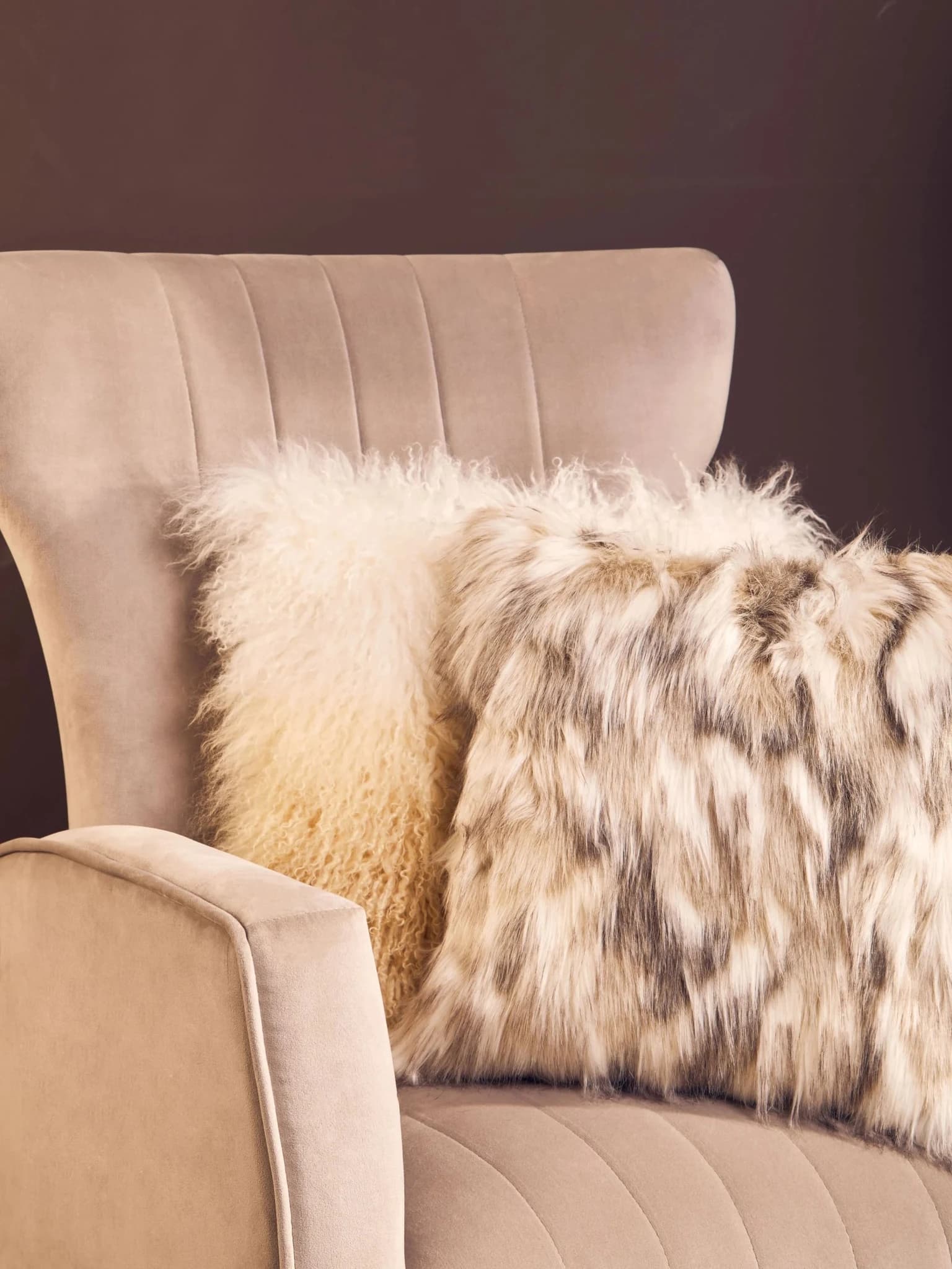 Bosie Lamina Natural Fur Square Cushion - Decorative, photo 5 of 8