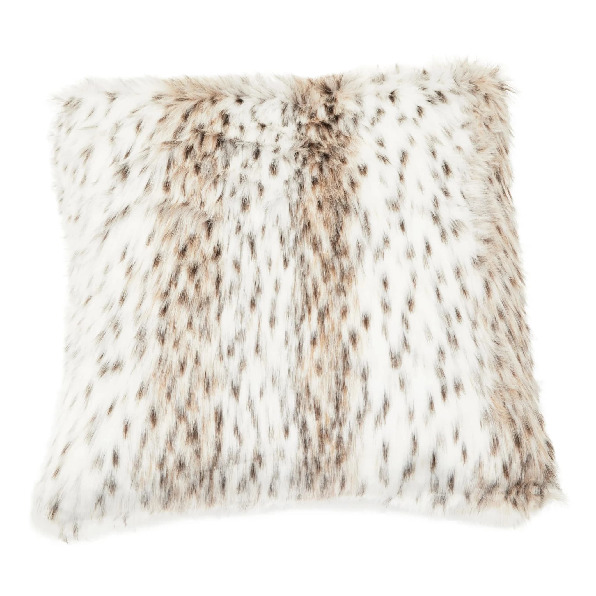 Bosie Lamina Animal Print Square Fur Cushion - Decorative, photo 3 of 7