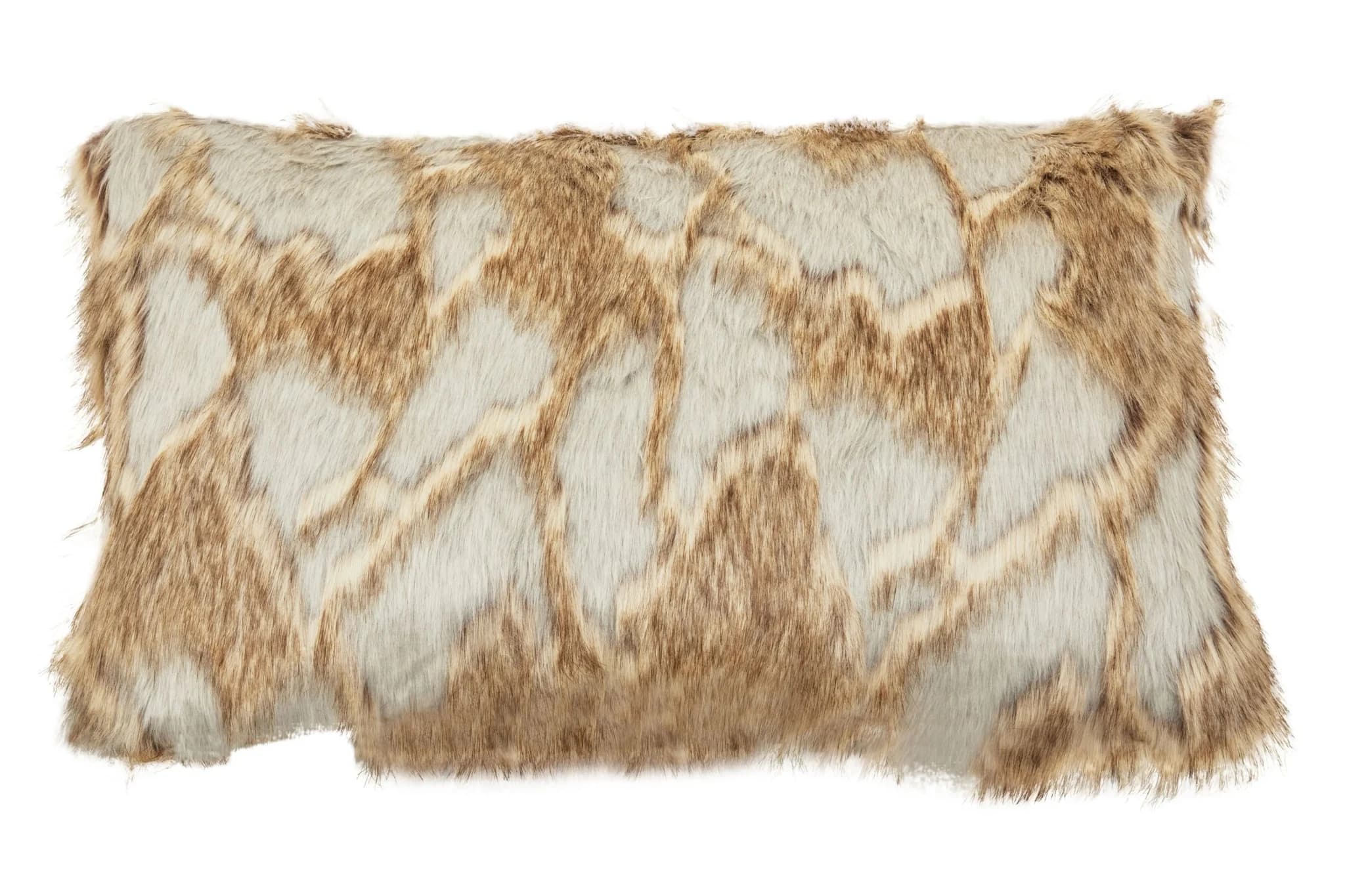 Bosie Lamina Grey And Natural Fur Cushion - Decorative, photo 4 of 8