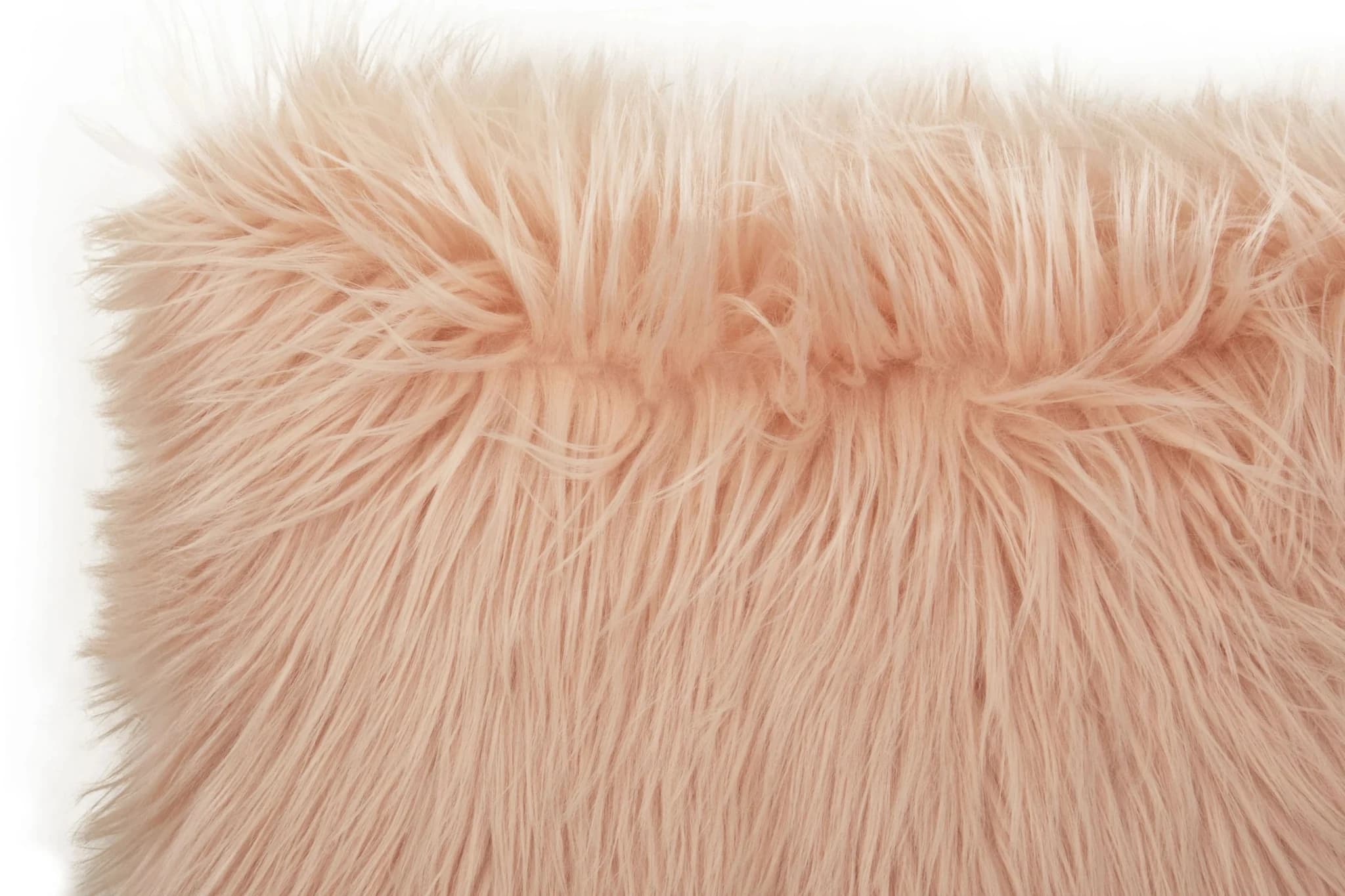 Bosie Mongolian Faux Fur Pink Square Cushion - Decorative, photo 7 of 7