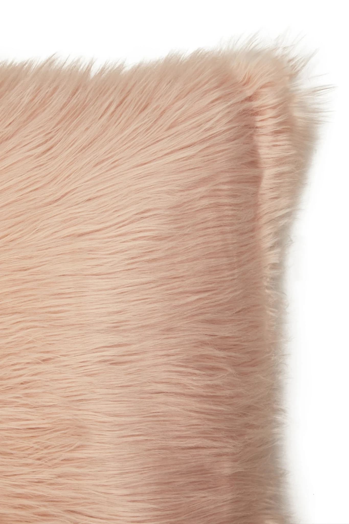 Bosie Mongolian Faux Fur Pink Square Cushion - Decorative, photo 6 of 7