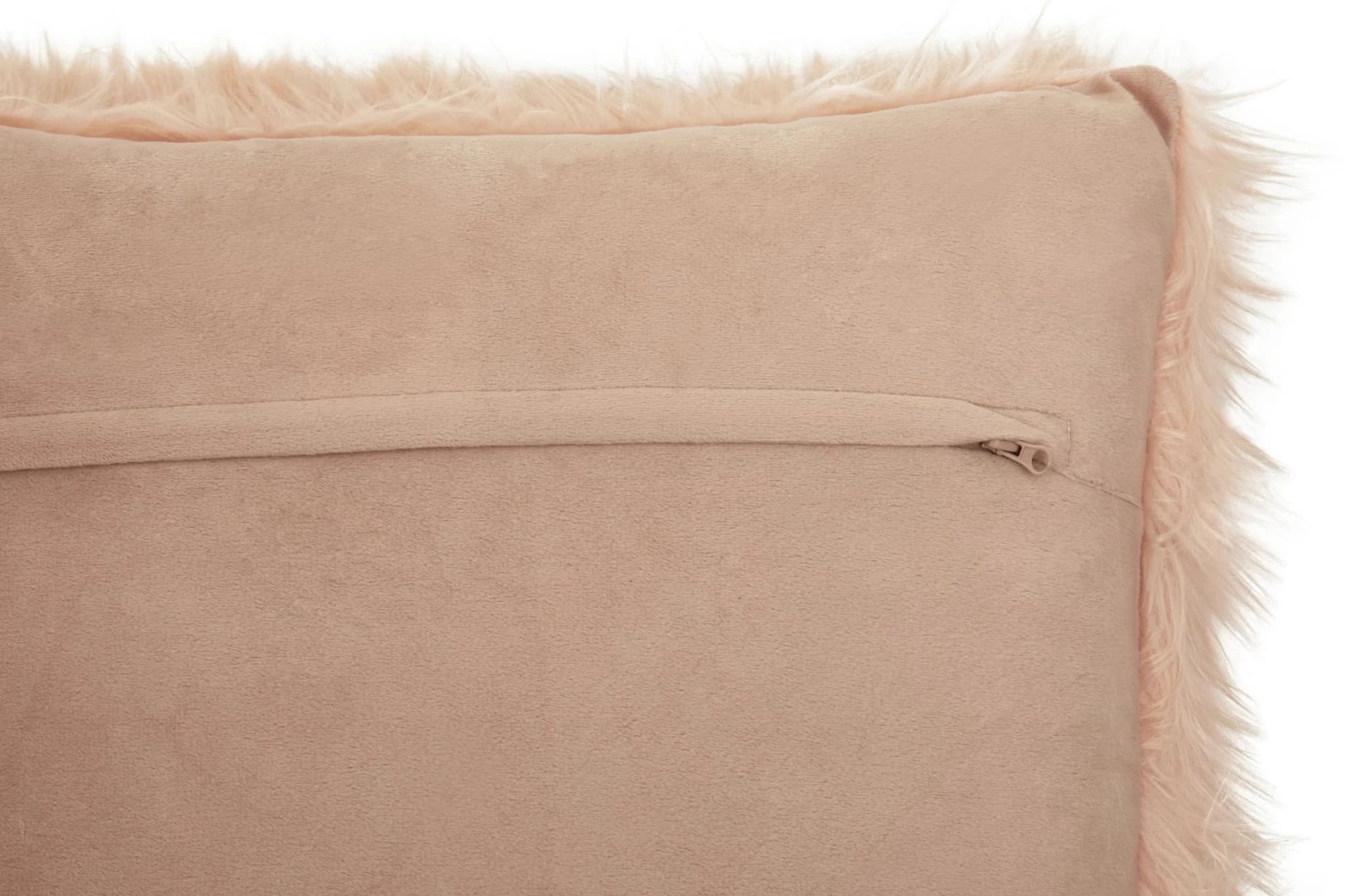 Bosie Mongolian Faux Fur Pink Square Cushion - Decorative, photo 5 of 7