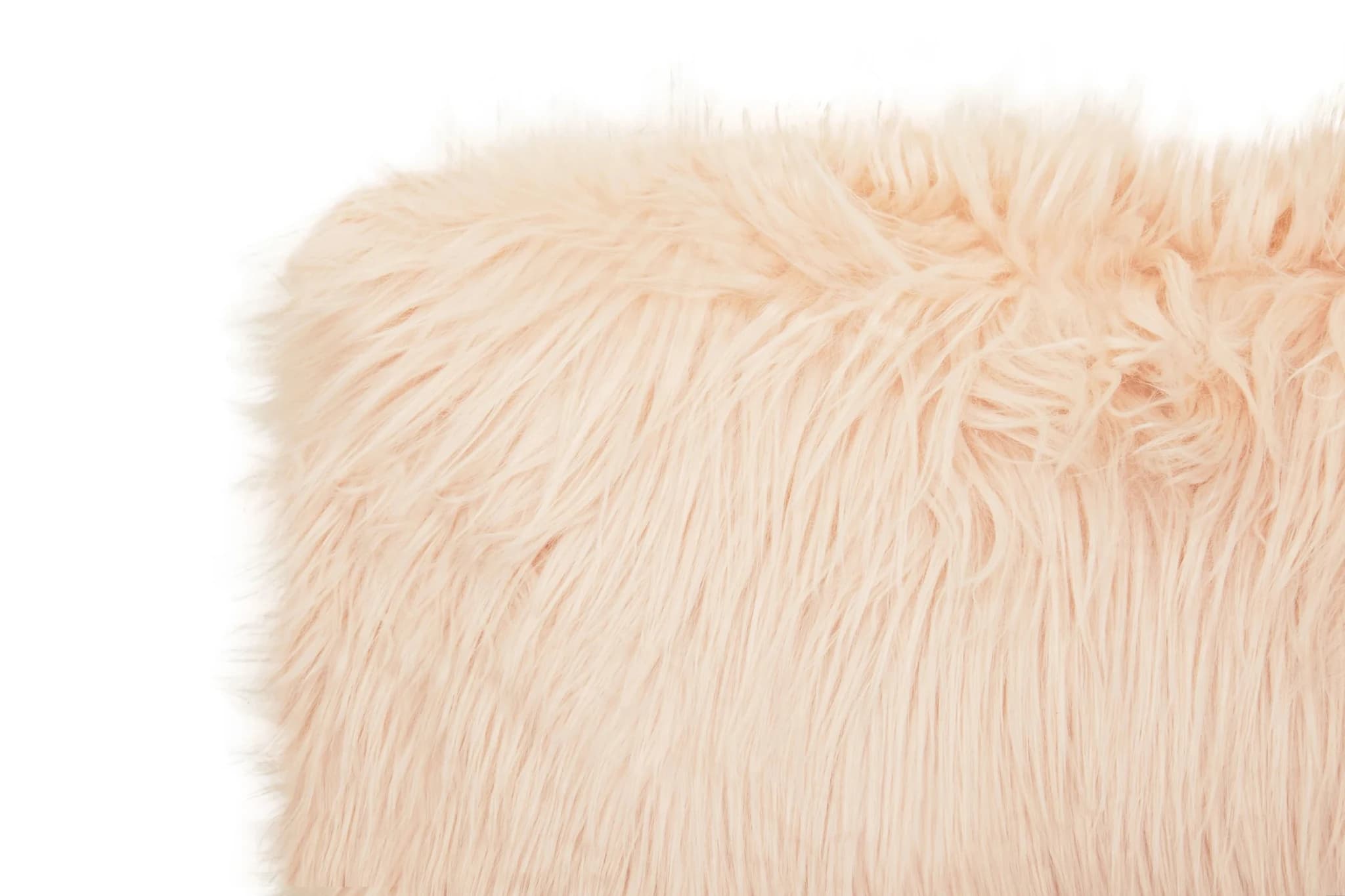 Bosie Mongolian Faux Fur Pink Rectangular Cushion - Decorative, photo 7 of 7