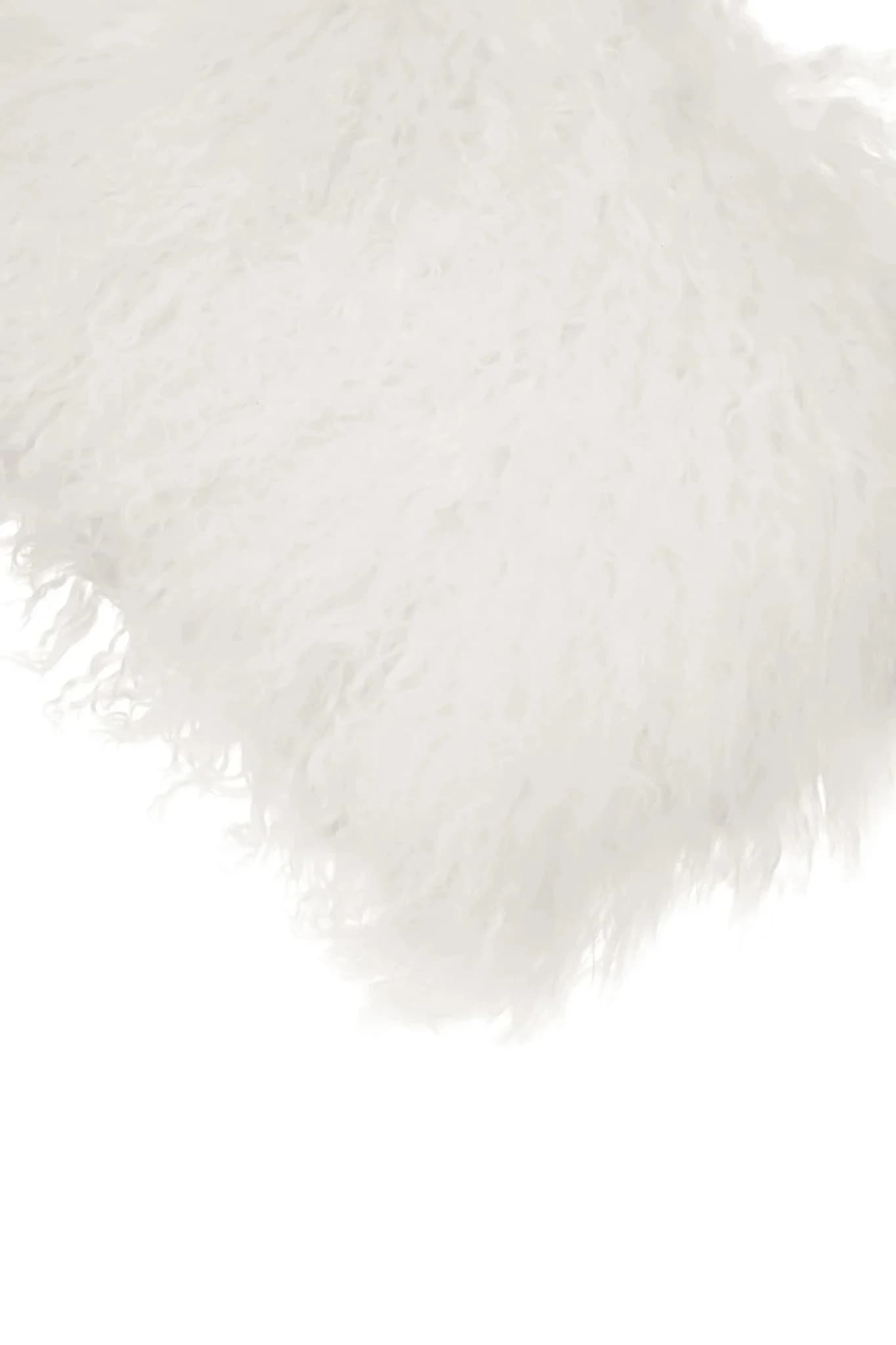 Bosie Real Mongolian Fur White Rectangular Cushion - Decorative, photo 4 of 4