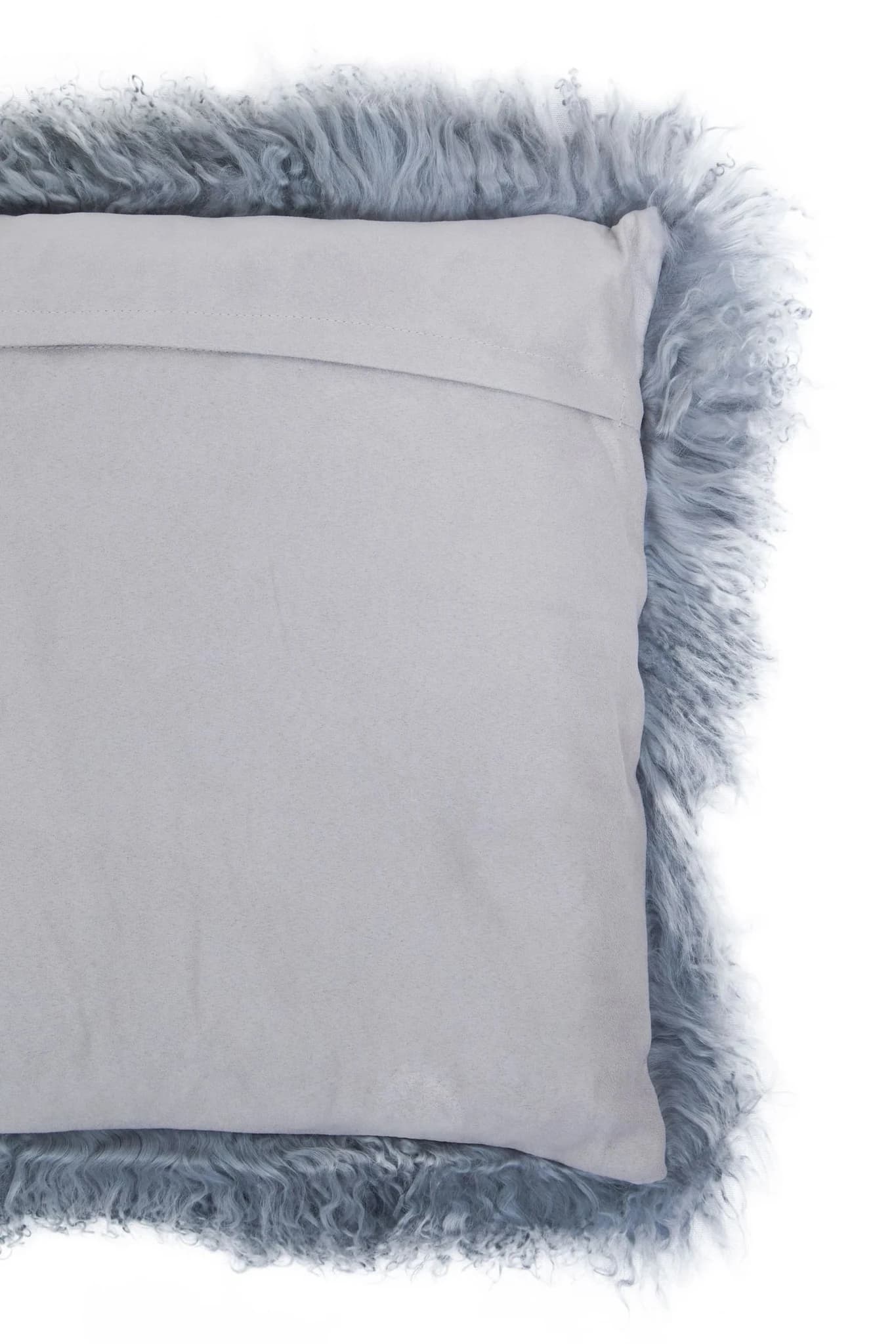Bosie Real Mongolian Fur Grey Square Cushion - Decorative, photo 7 of 8