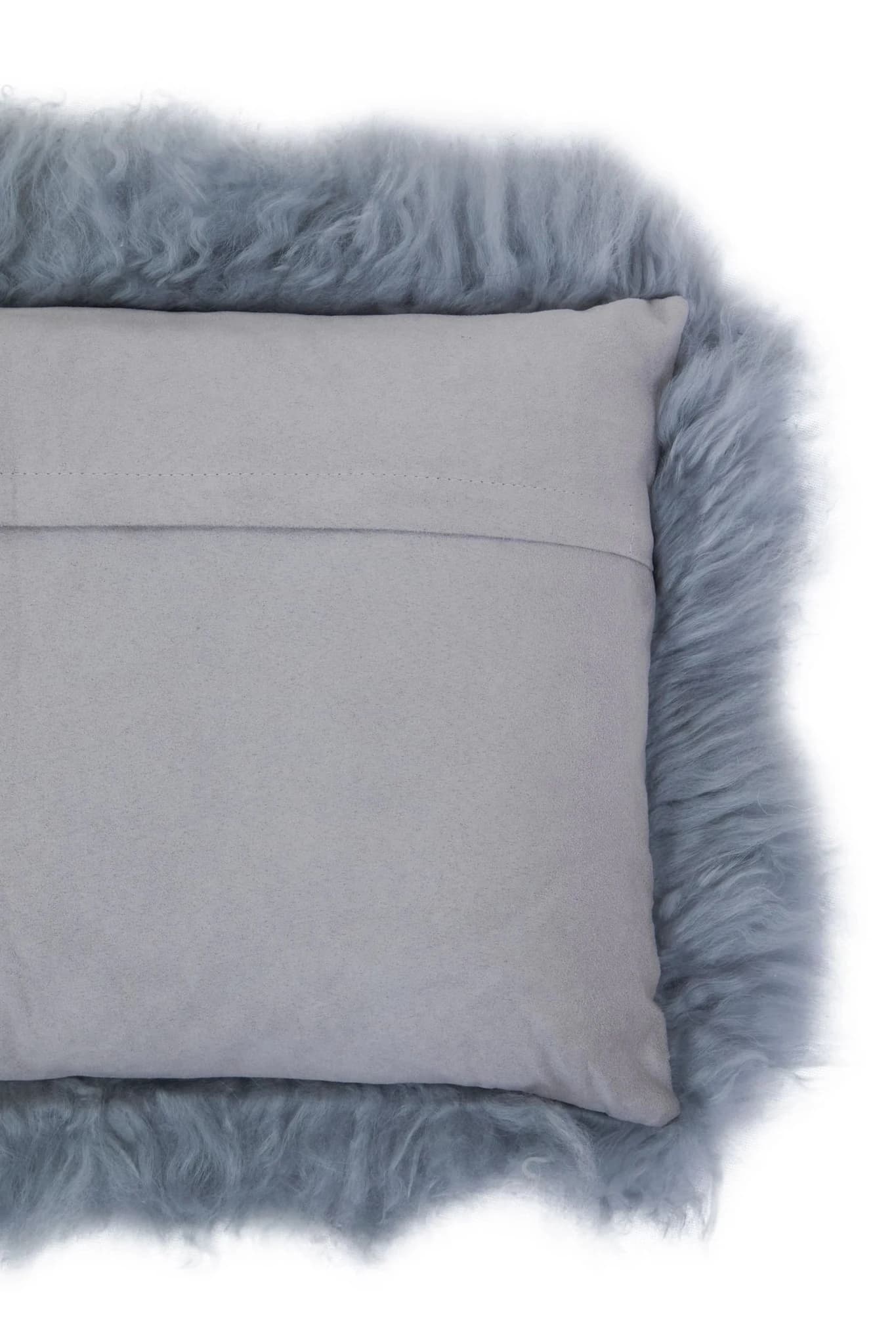 Bosie Real Mongolian Fur Grey Rectangular Cushion - Decorative, photo 2 of 4