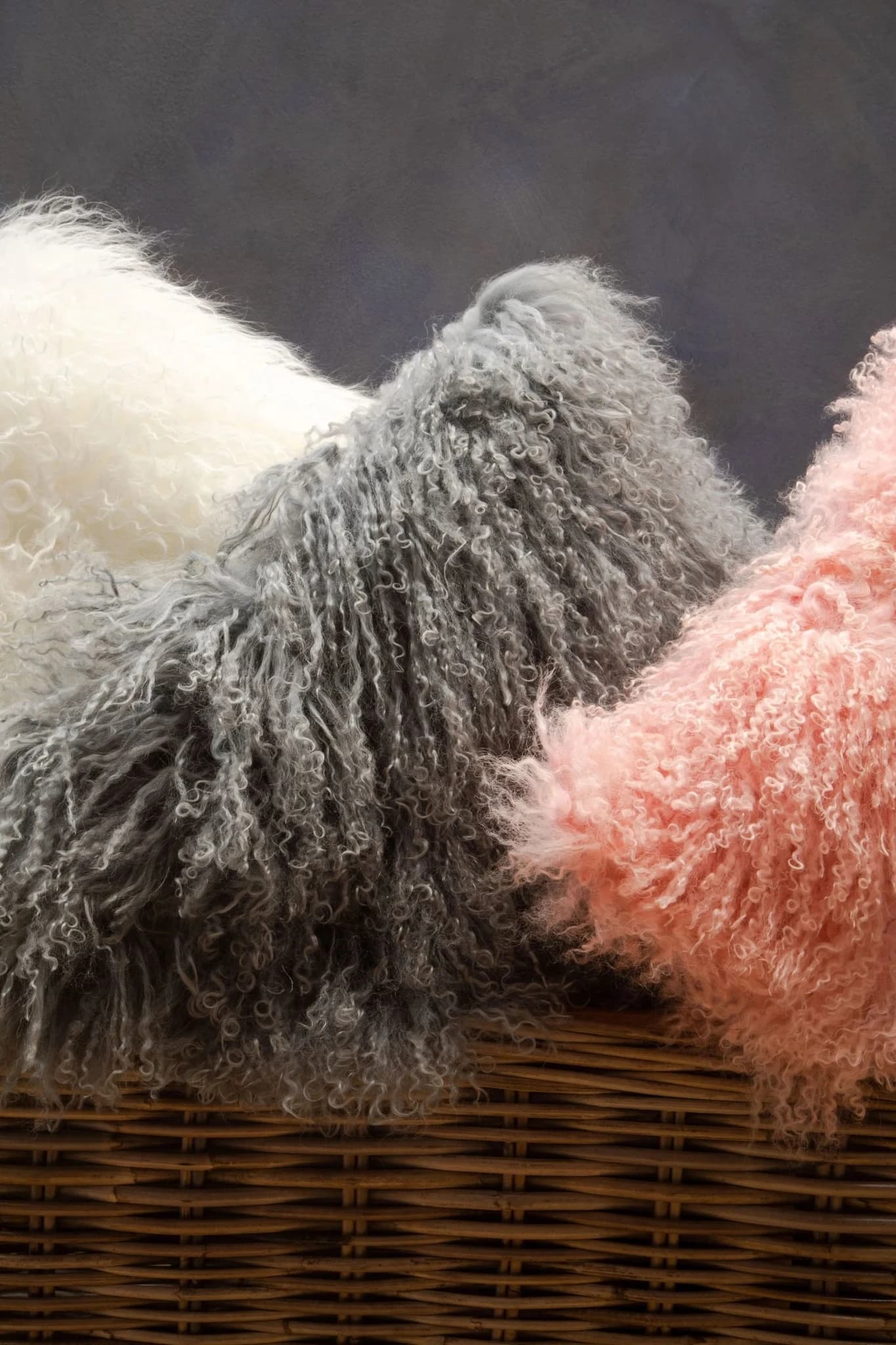 Bosie Real Mongolian Fur Pink Square Cushion - Decorative, photo 7 of 8