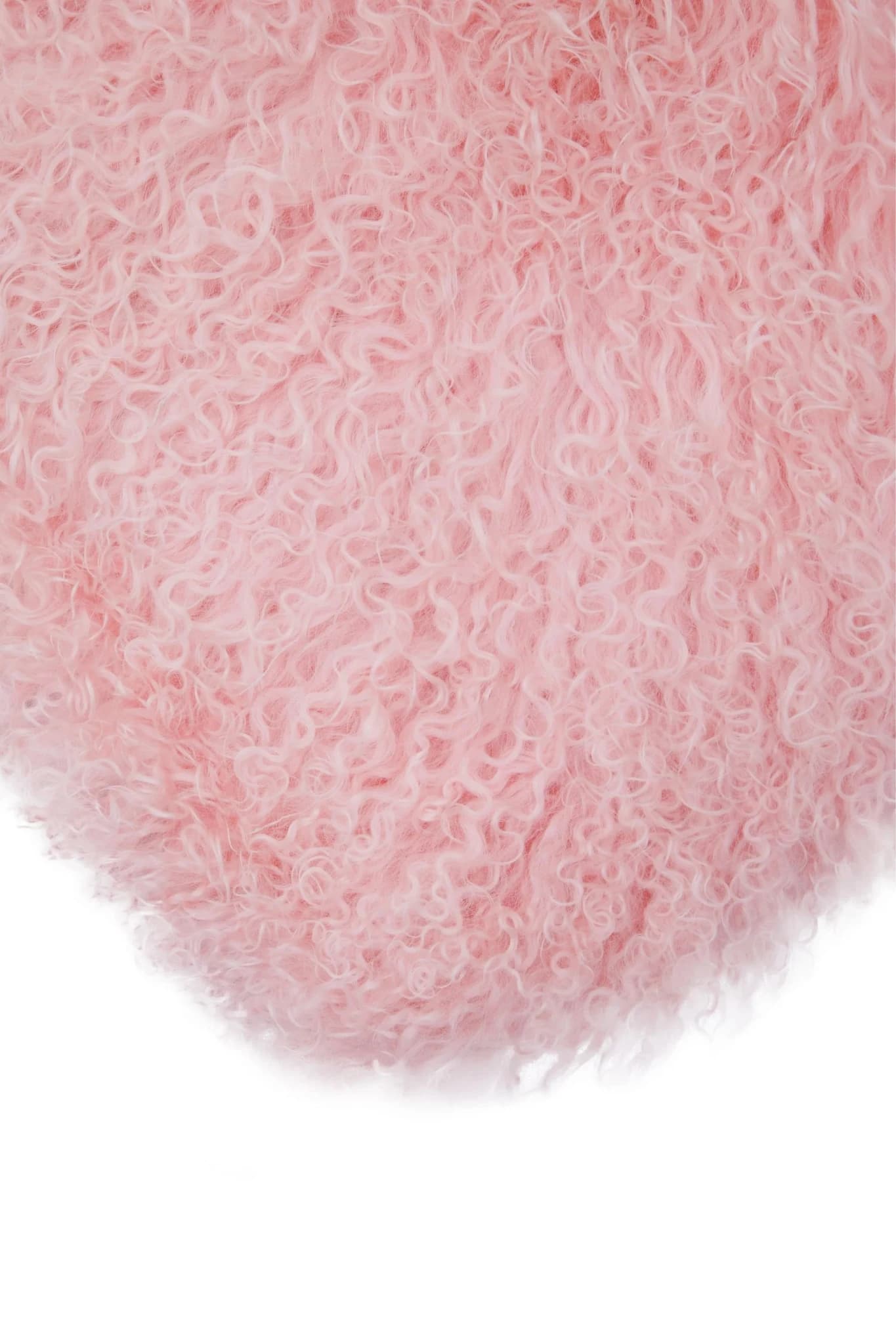 Bosie Real Mongolian Fur Pink Rectangular Cushion - Decorative, photo 5 of 5