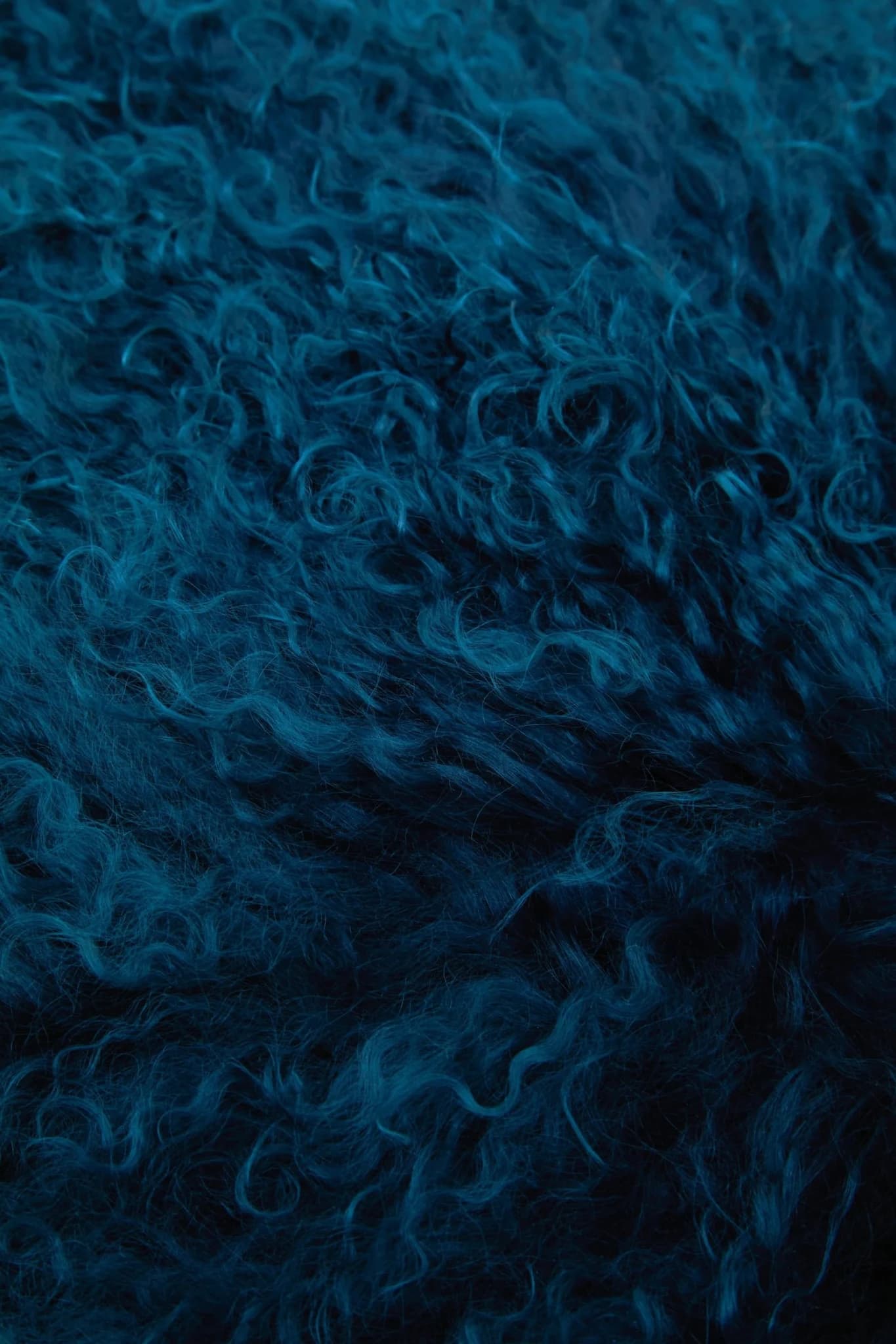 Bosie Real Mongolian Fur Teal Square Cushion - Decorative, photo 8 of 8