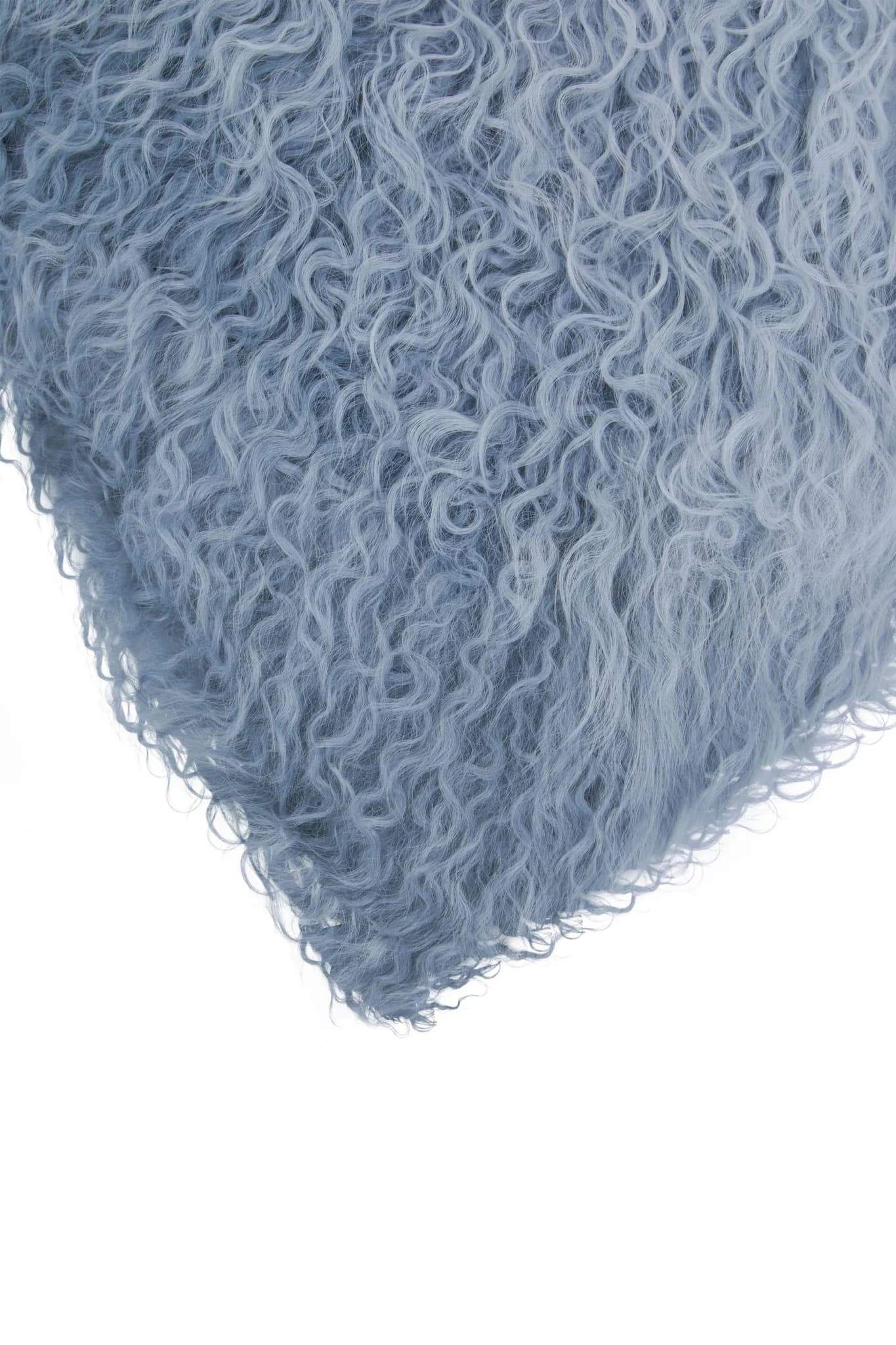 Bosie Real Mongolian Fur Grey Ombre Square Cushion - Decorative, photo 7 of 7