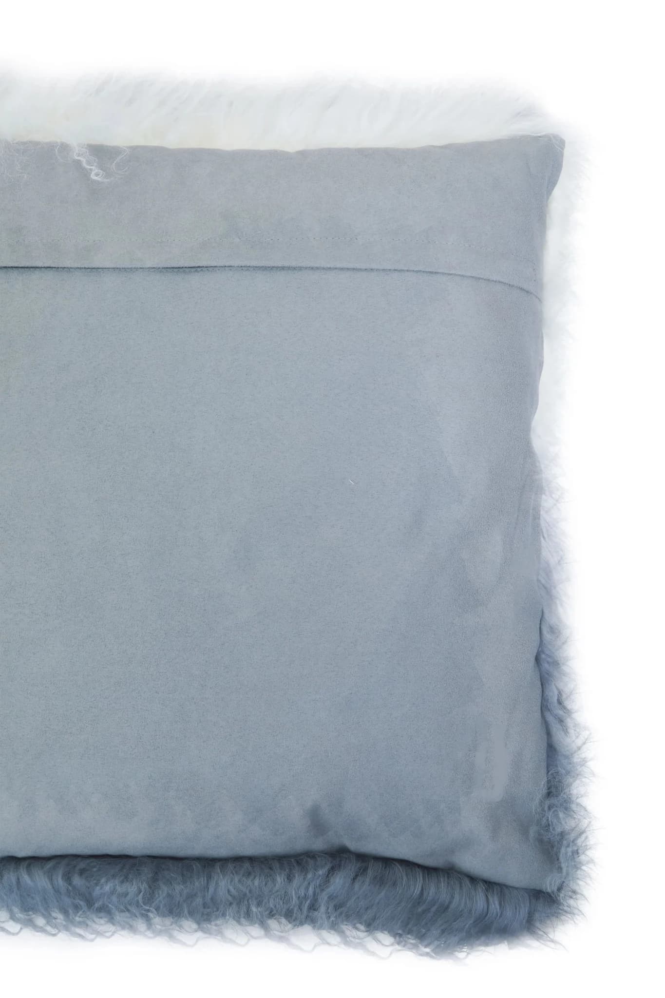 Bosie Real Mongolian Fur Grey Ombre Square Cushion - Decorative, photo 5 of 7