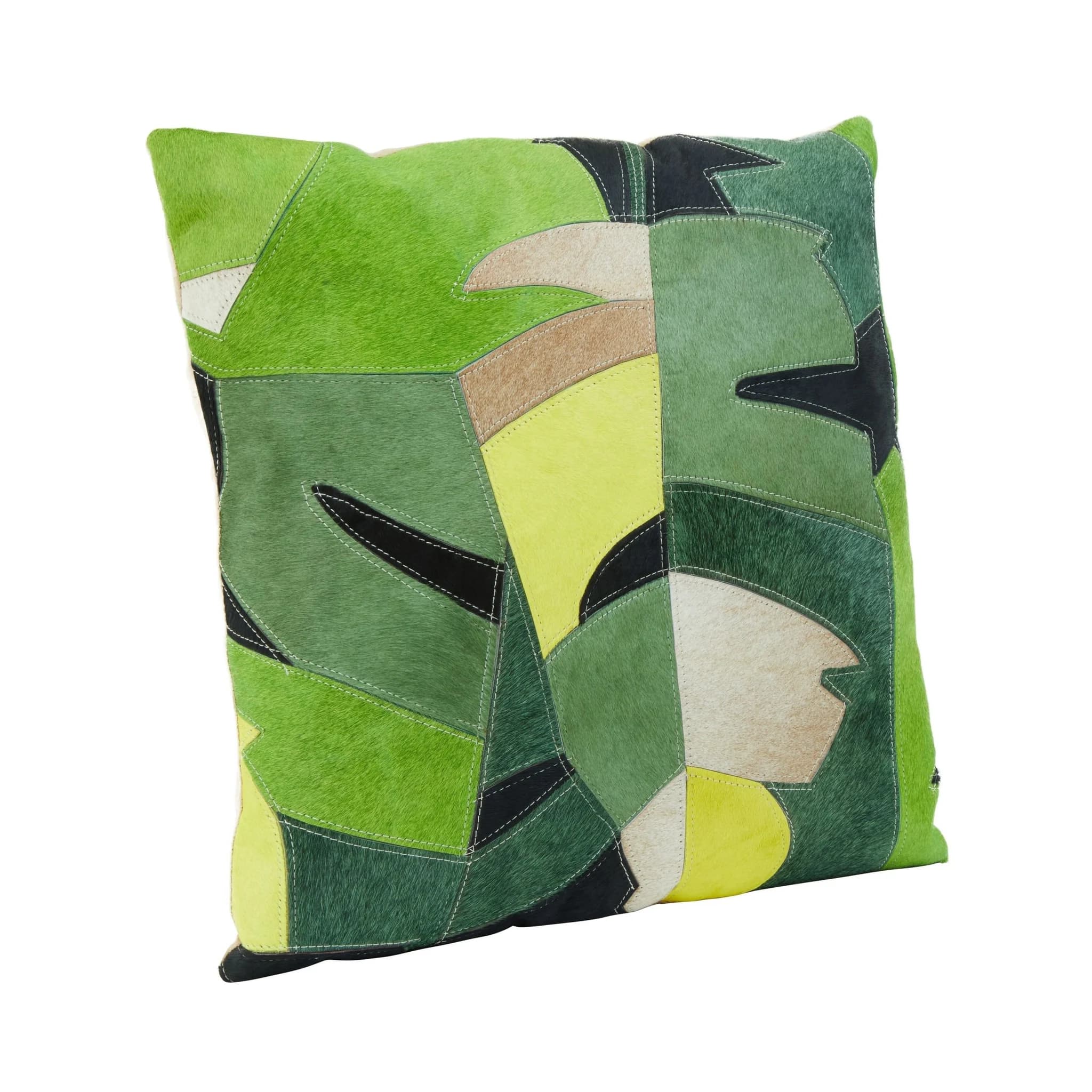 Bosie Safira Botanical Hair on Leather Cushion - Decorative, photo 4 of 7