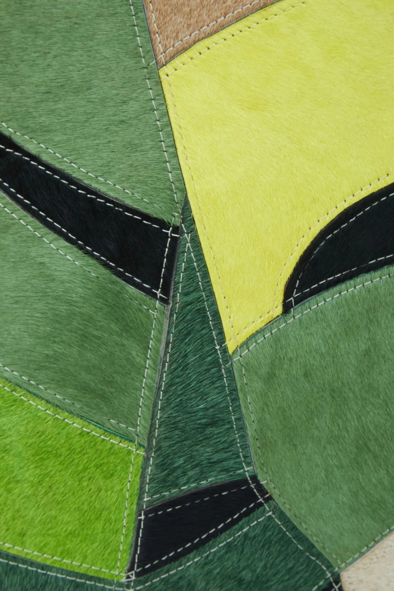 Bosie Safira Botanical Hair on Leather Cushion - Decorative, photo 5 of 7
