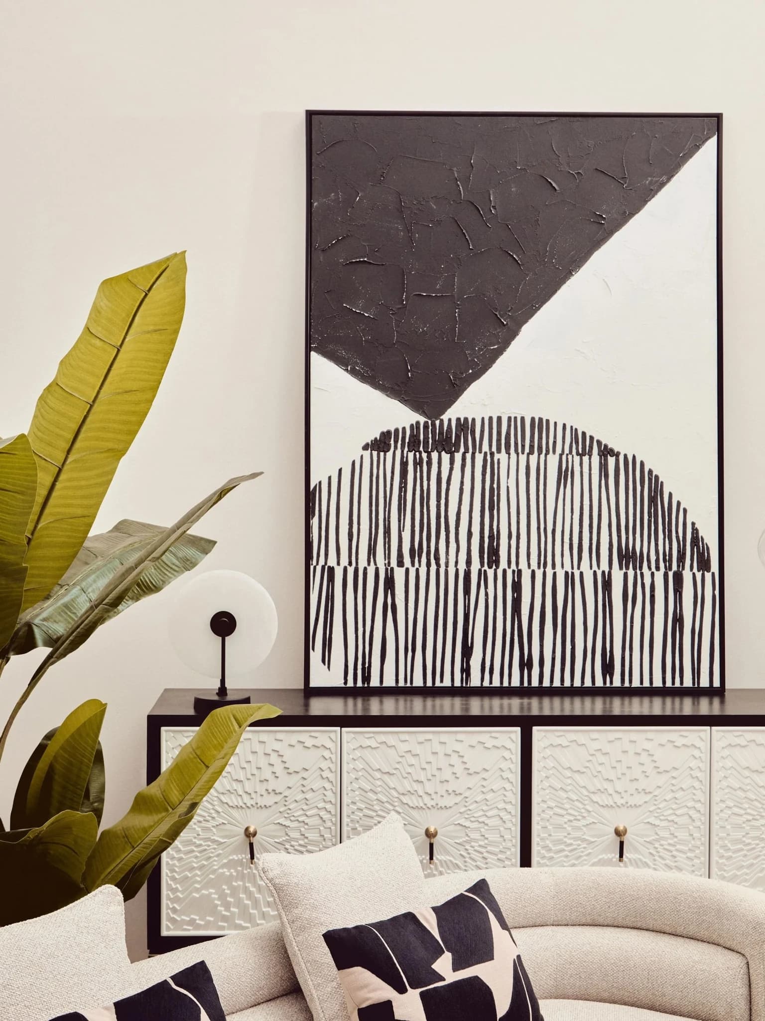 Bosie Ozella Black and Natural Rectangular Cushion - Decorative, photo 7 of 8