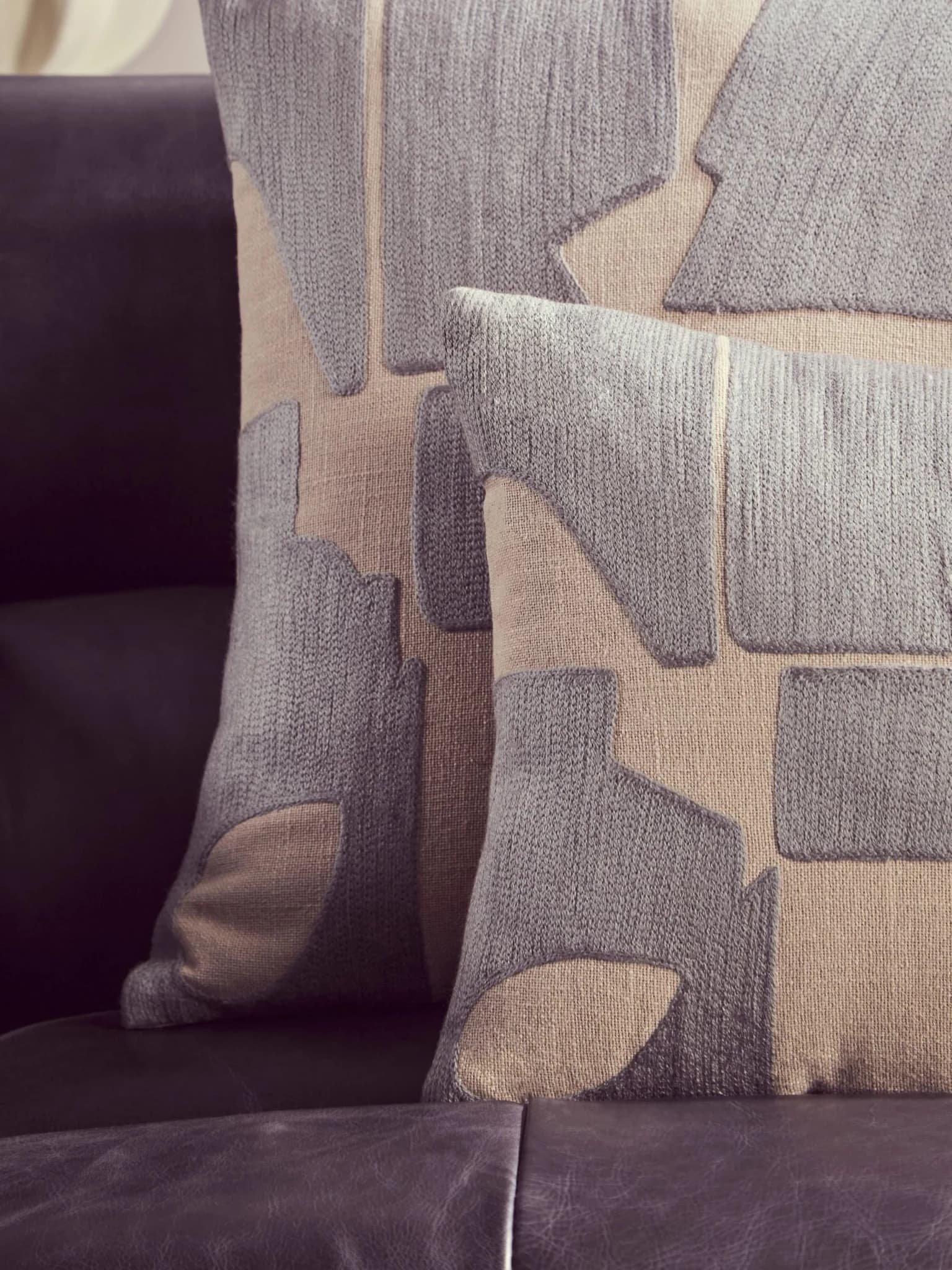 Bosie Ozella Natural And Grey Rectangular Cushion - Decorative, photo 4 of 8