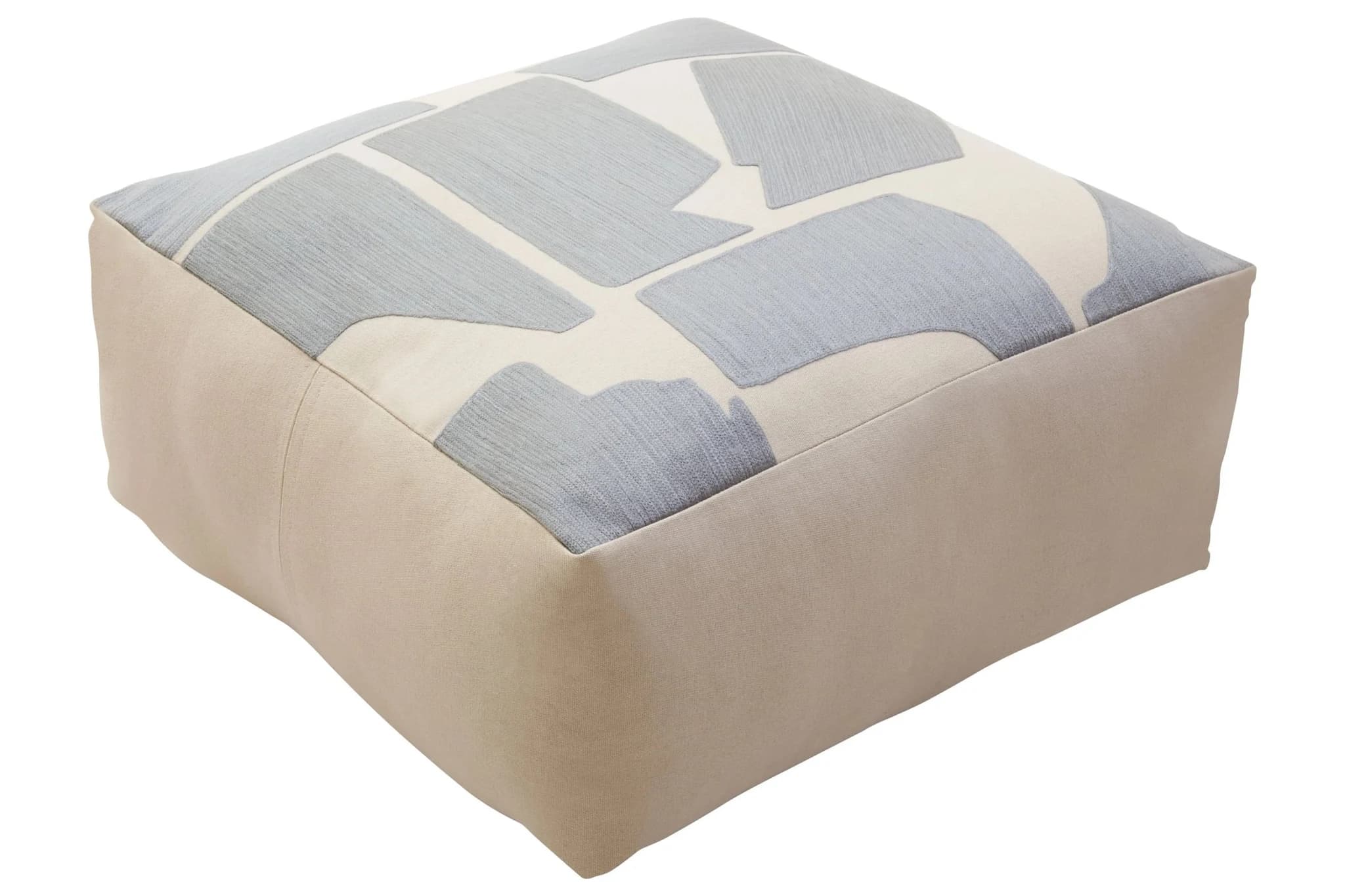 Bosie Ozella Natural And Grey Square Floor Cushion - Decorative, photo 6 of 8