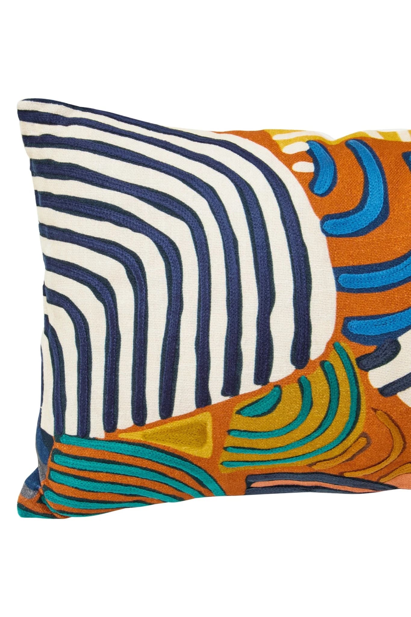 Bosie Ozella Multi Colour Abstract Swirl Rectangular Cushion - Decorative, photo 7 of 7