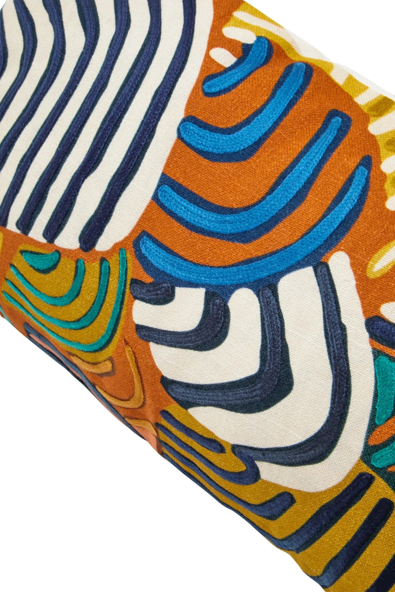 Bosie Ozella Multi Colour Abstract Swirl Rectangular Cushion - Decorative, photo 6 of 7