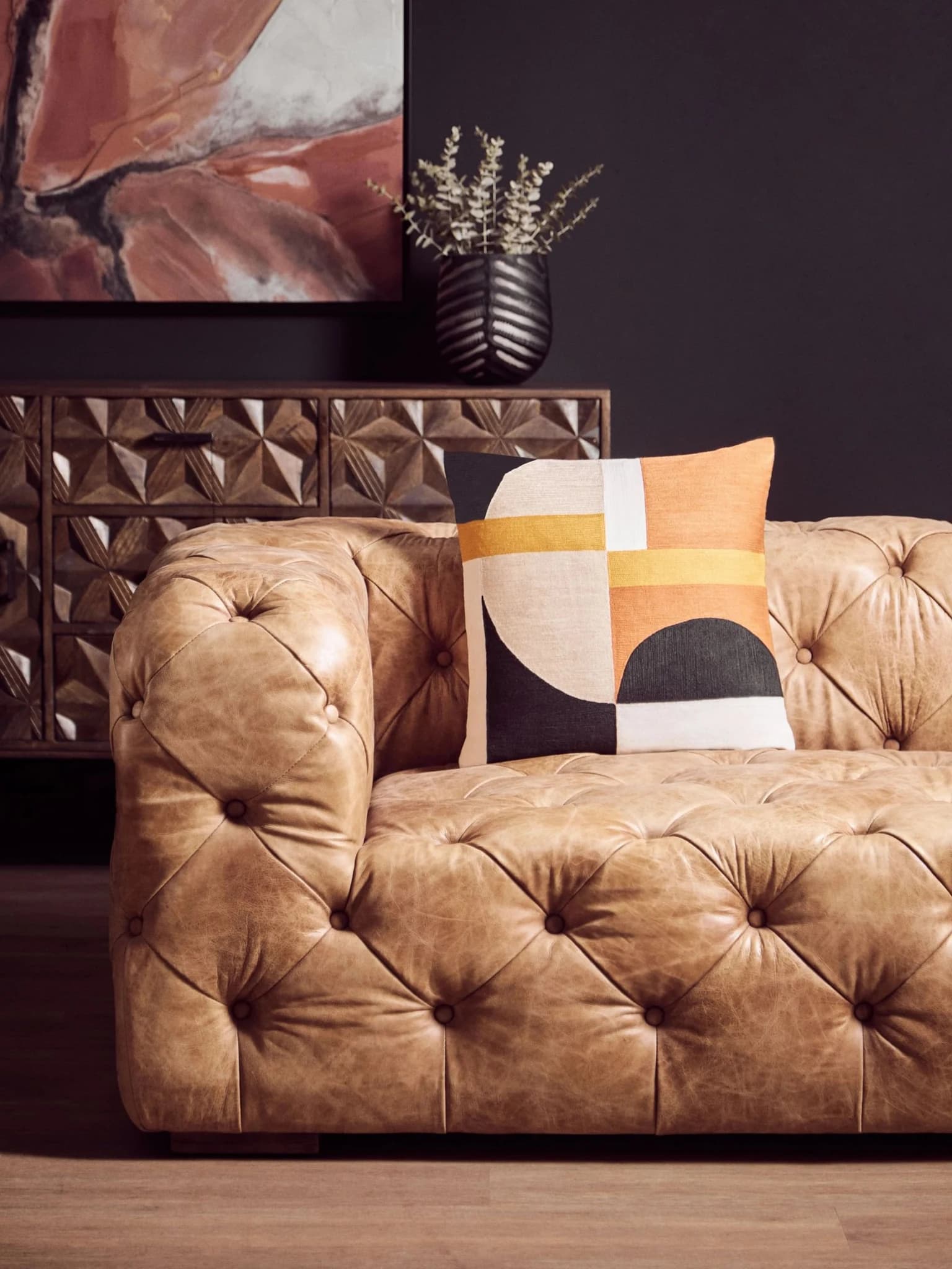 Bosie Ozella Multi Colour Geometric Design Square Cushion - Decorative, photo 5 of 8