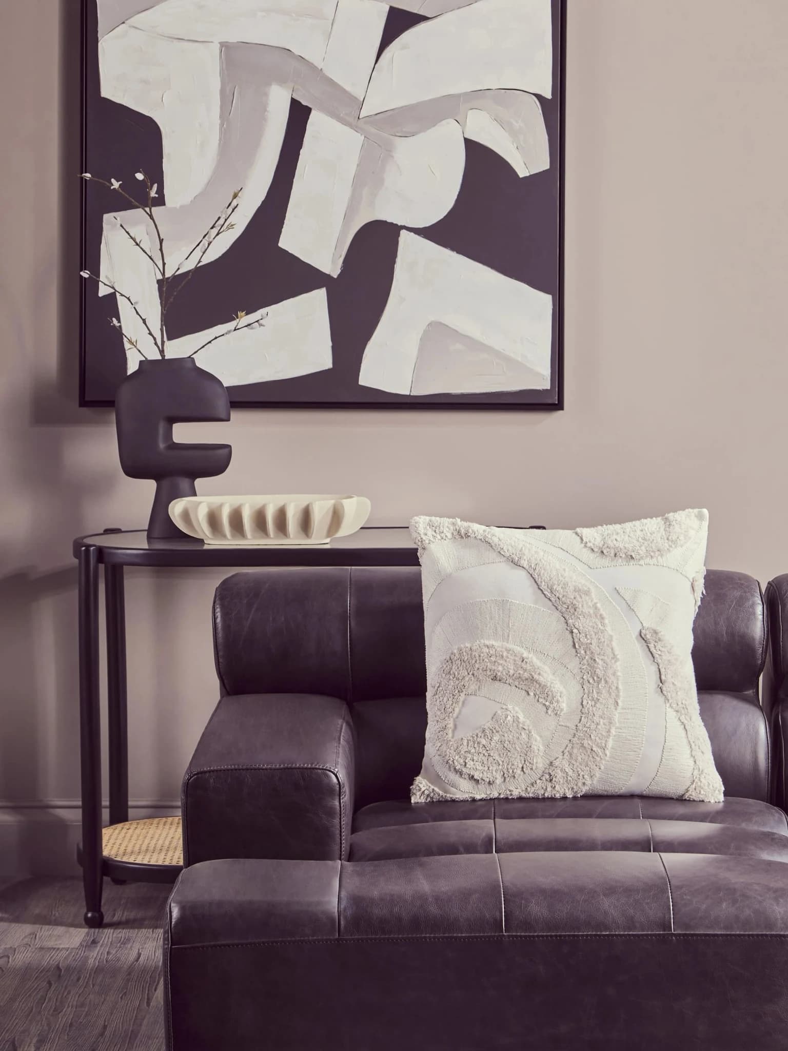 Bosie Ozella Cream Textured Square Cushion - Decorative, photo 5 of 8