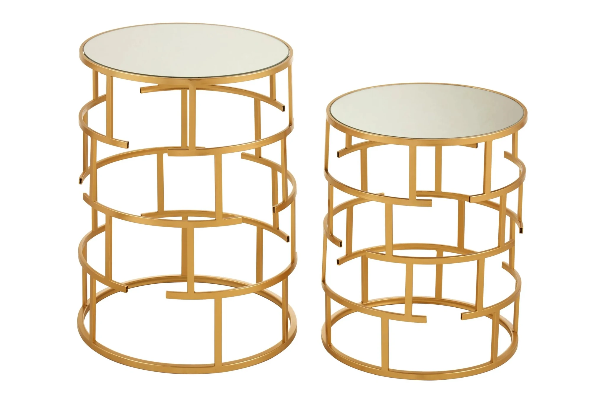 Avantis Set Of 2 Maze Design Side Tables - Tables, photo 6 of 8