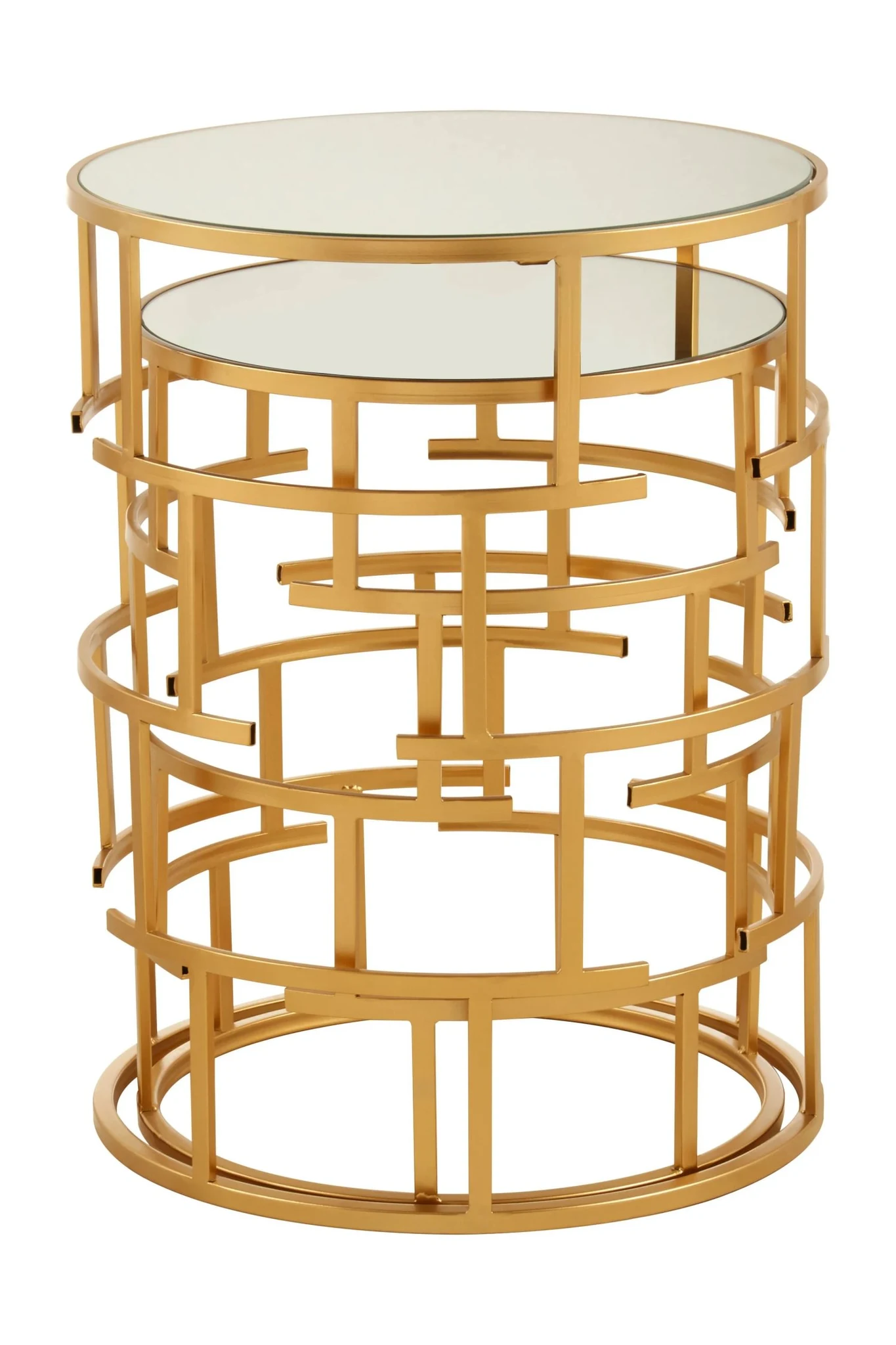 Avantis Set Of 2 Maze Design Side Tables - Tables, photo 5 of 8