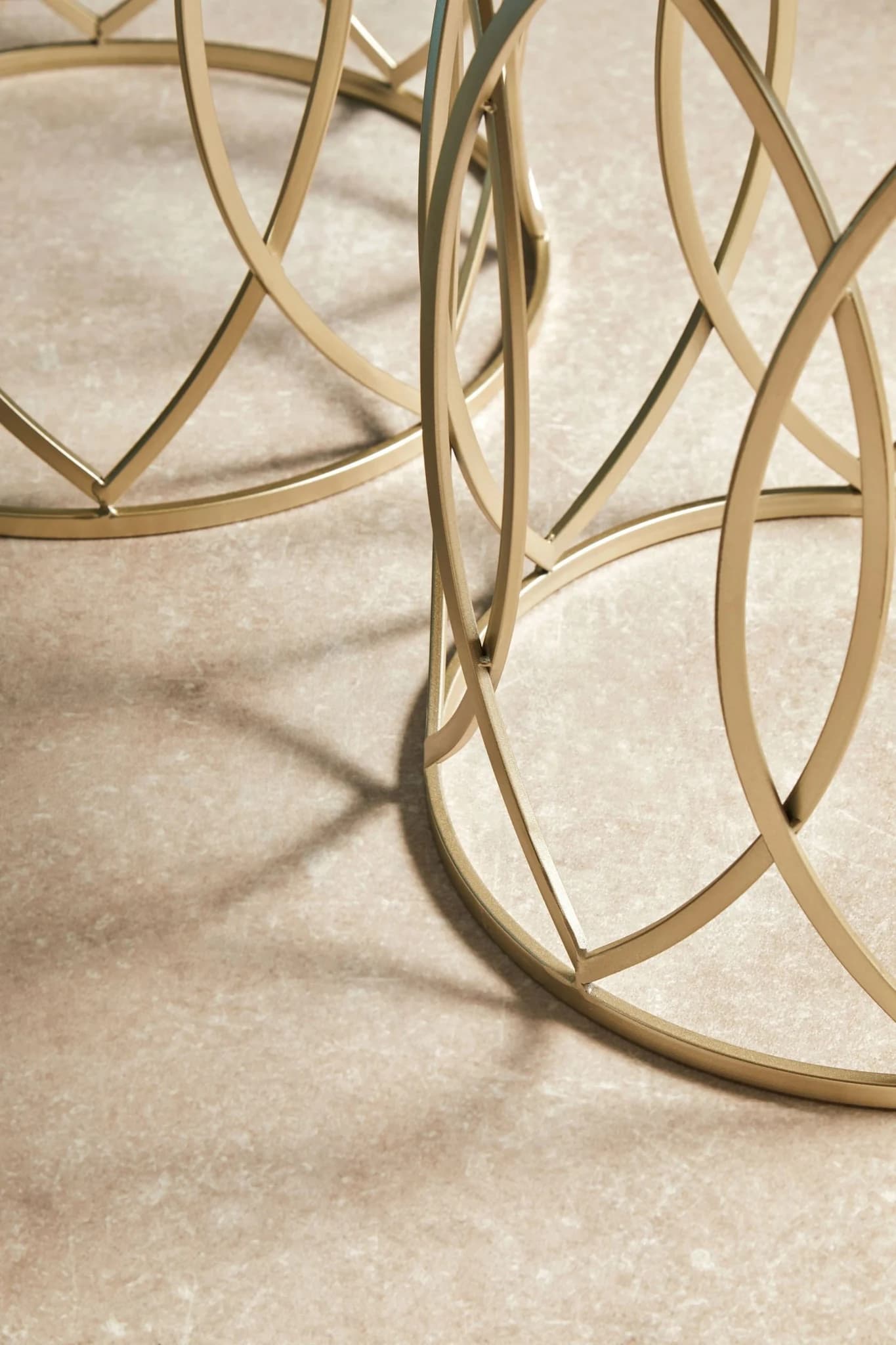 Avantis Set Of 2 Champagne Finish Side Tables - Tables, photo 2 of 7