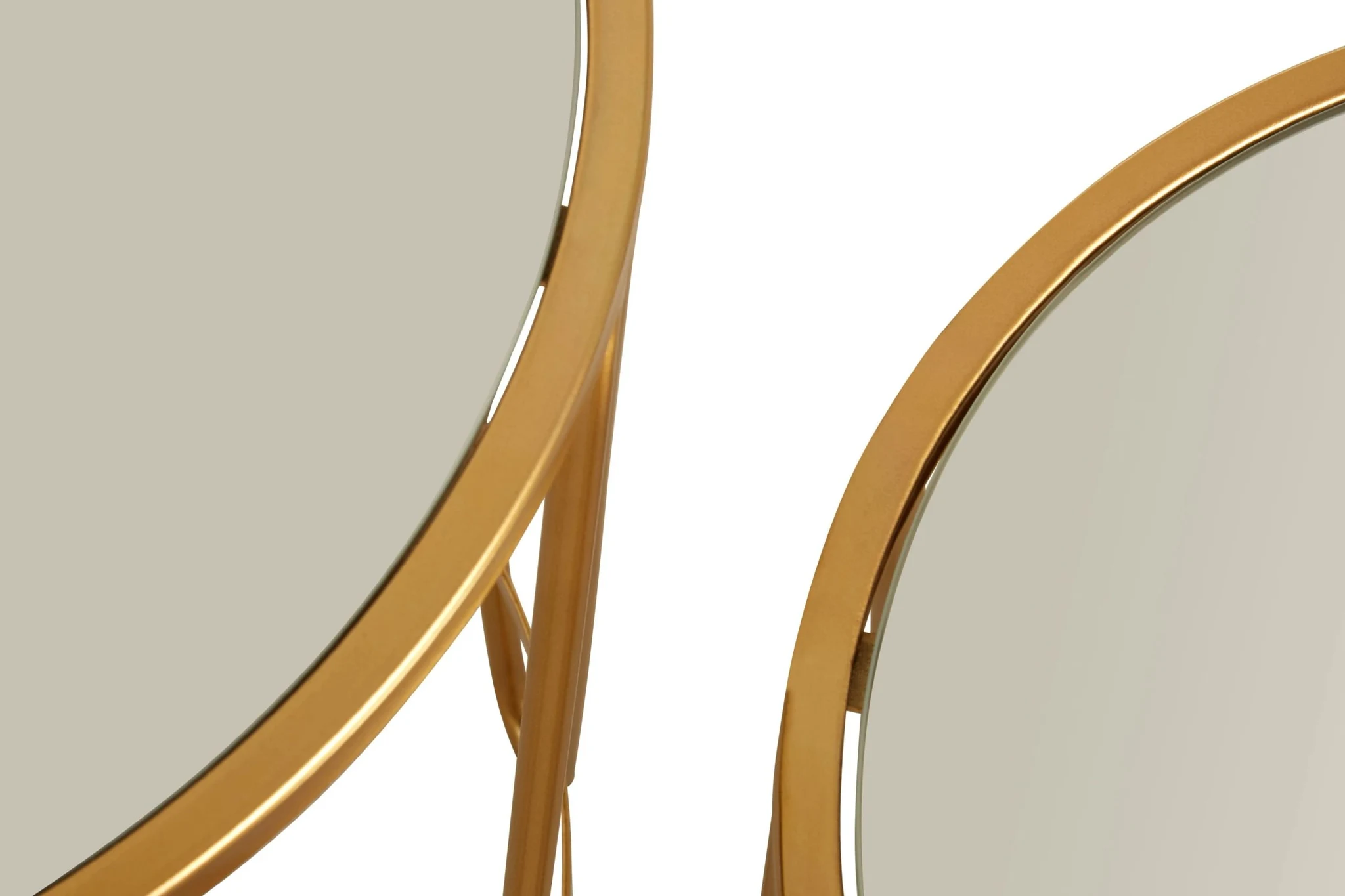 Avantis Gold Finish Set Of 2 Hairpin Design Side Tables - Tables, photo 6 of 6