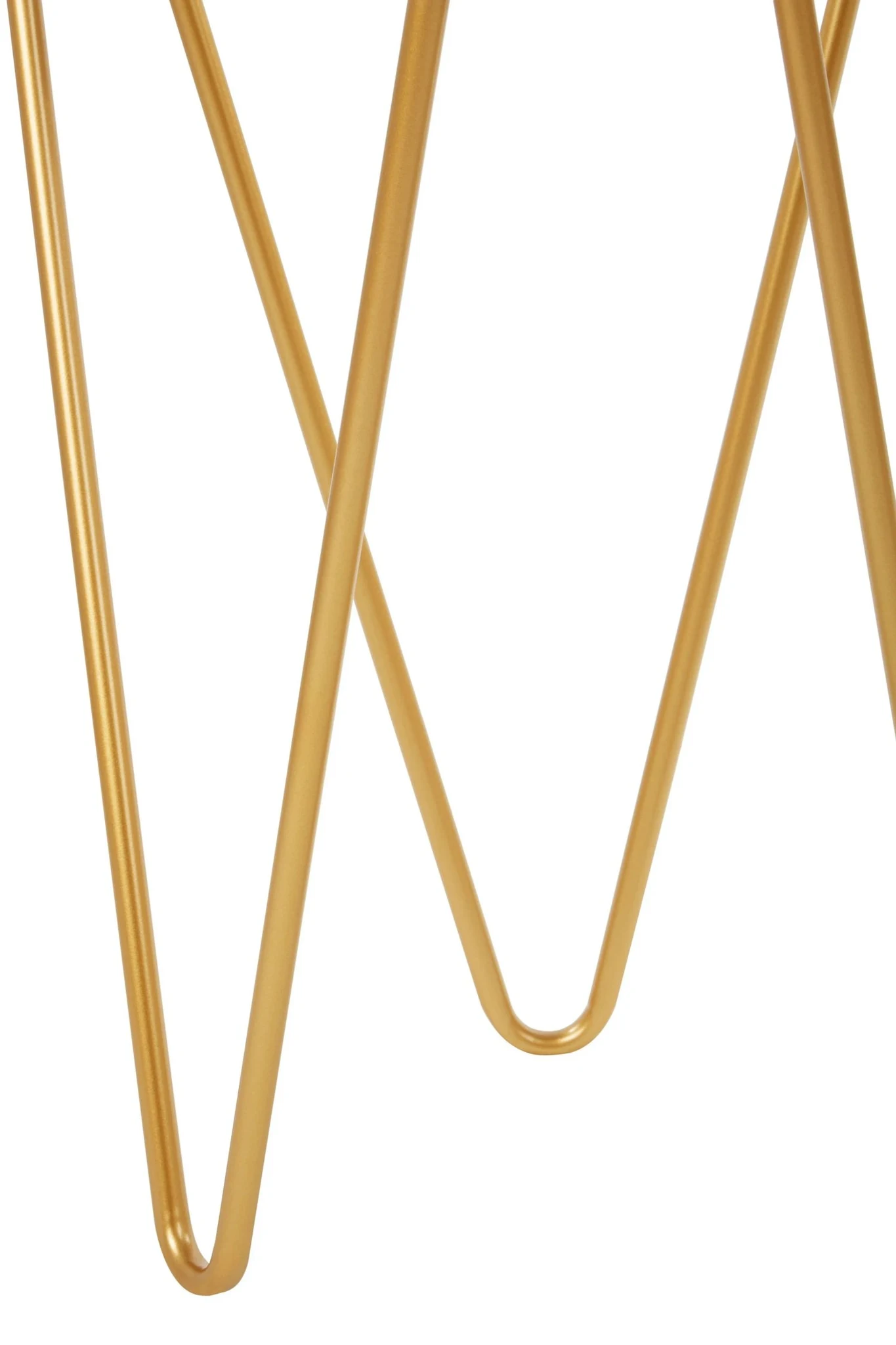 Avantis Gold Finish and Mirrored Set of 2 Triangle Side Tables - Tables, photo 7 of 8