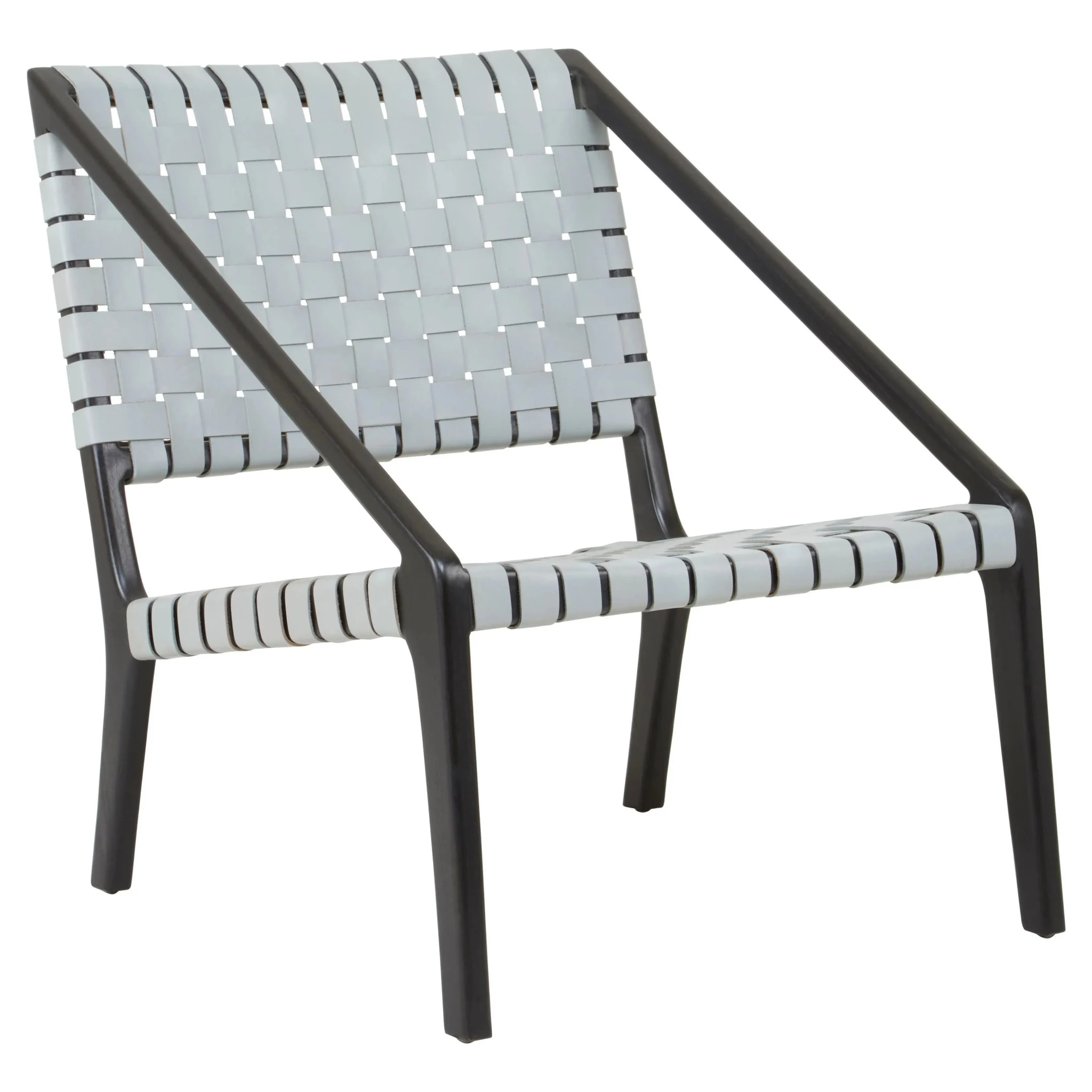 Kendari Grey Leather Woven Chair - Seating, photo 4 of 6