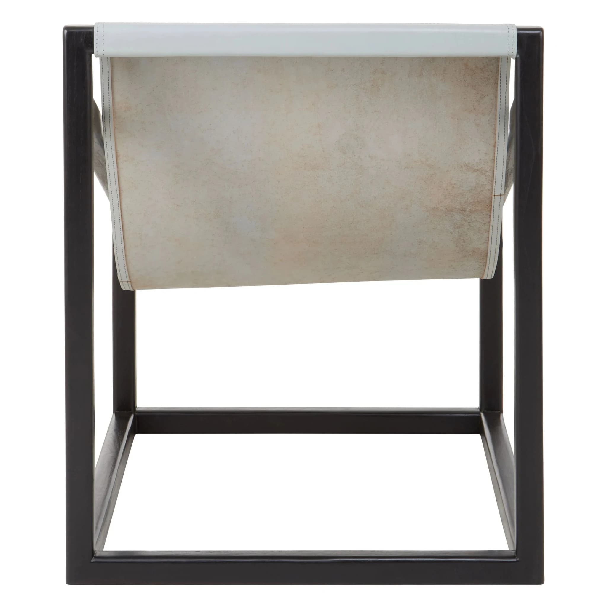 Kendari Grey Leather Sling Chair with Black Wooden Frame - Seating, photo 2 of 6