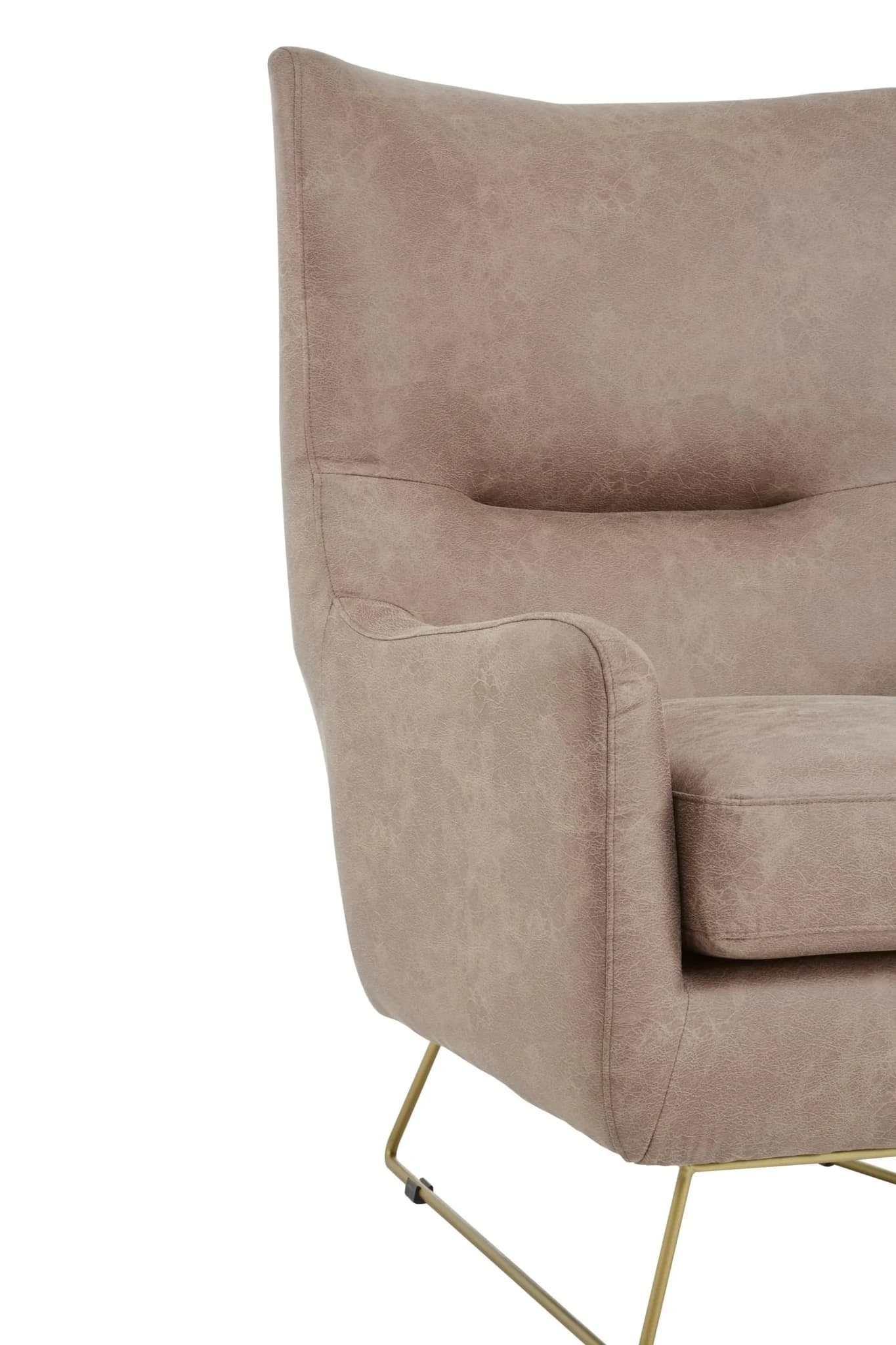 Henry Light Brown Faux Leather Armchair - Seating, photo 6 of 6