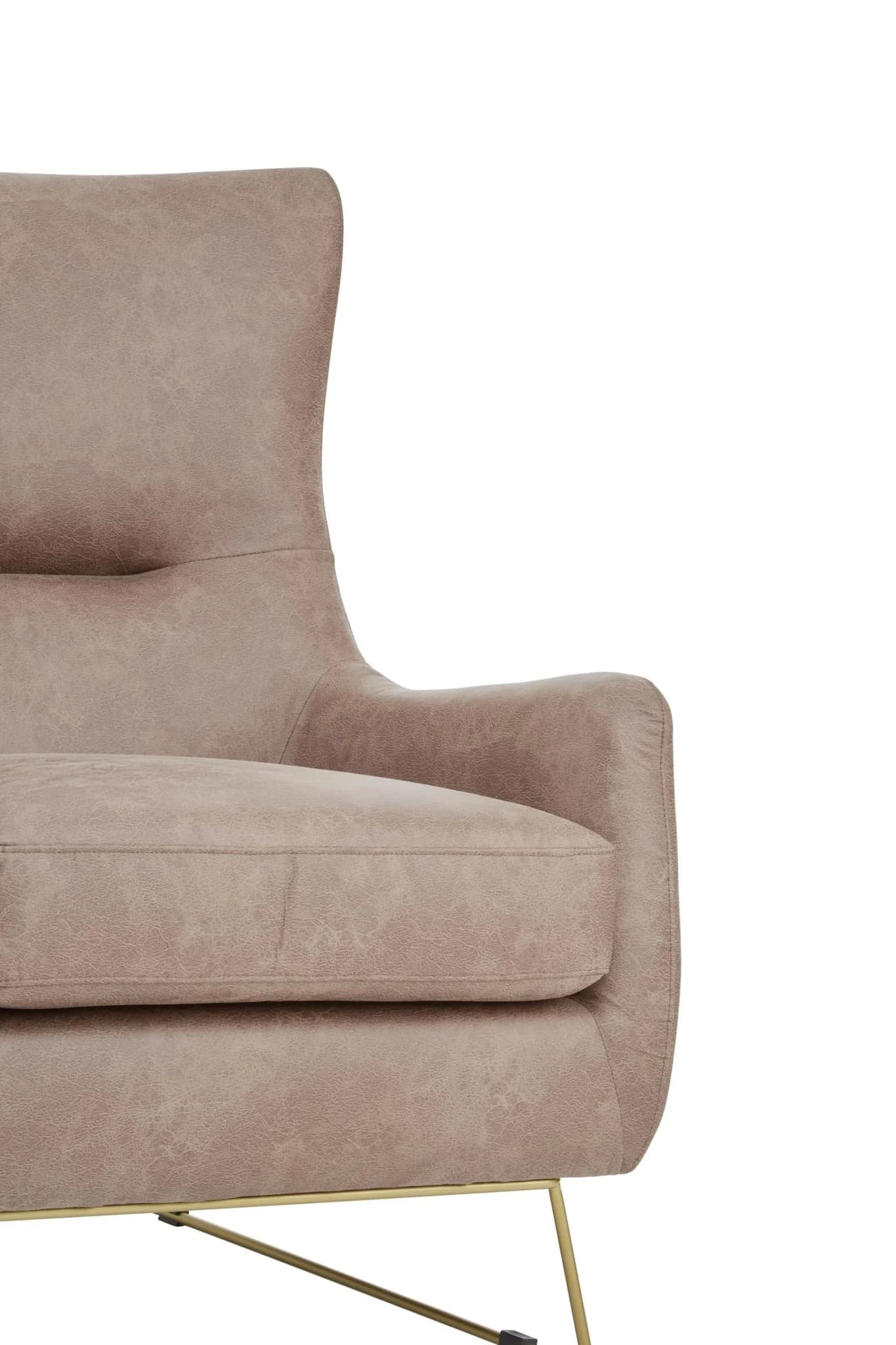 Henry Light Brown Faux Leather Armchair - Seating, photo 5 of 6