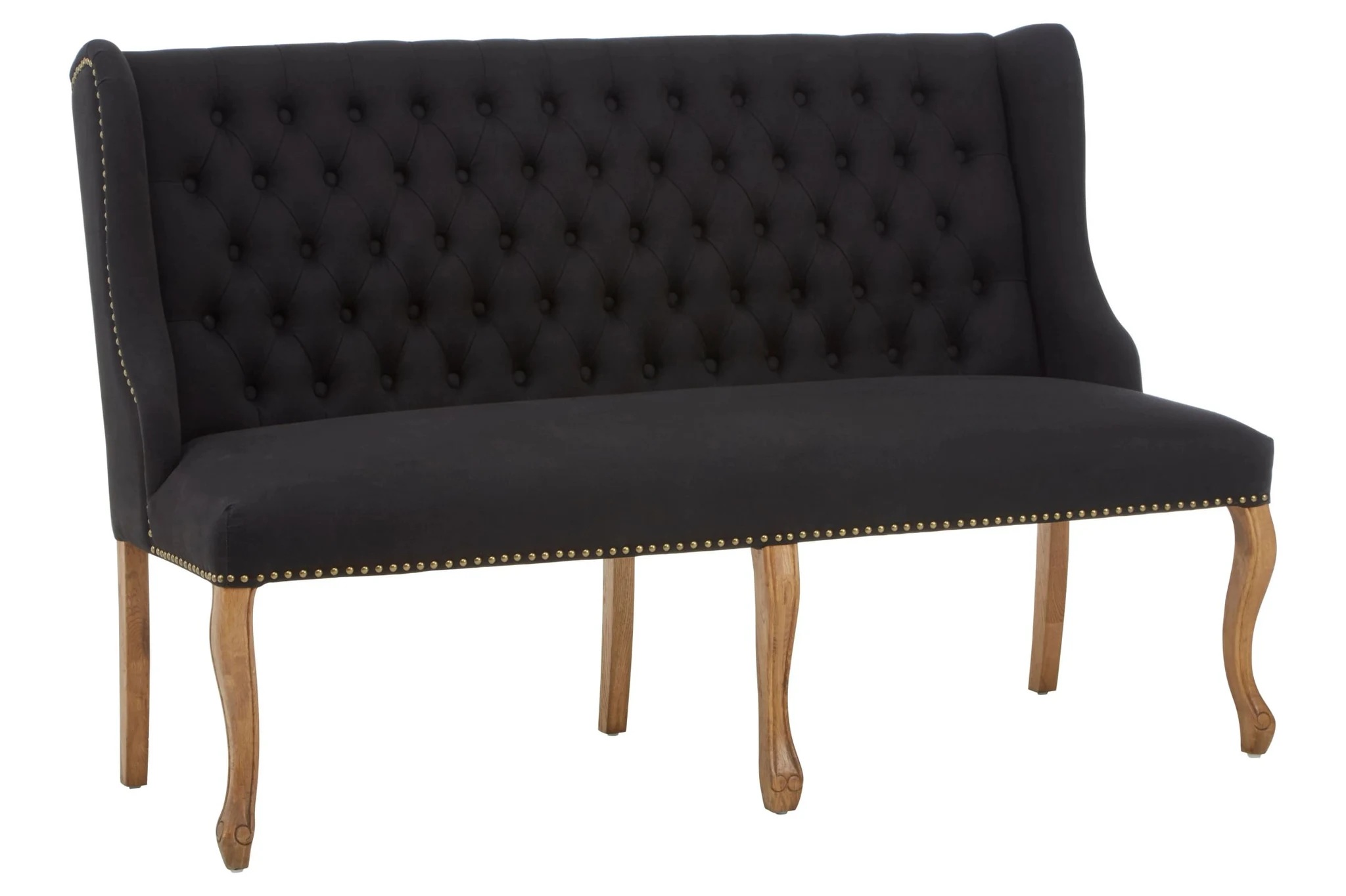Harrison Black 2 Seat Bench Sofa - Seating, photo 4 of 7