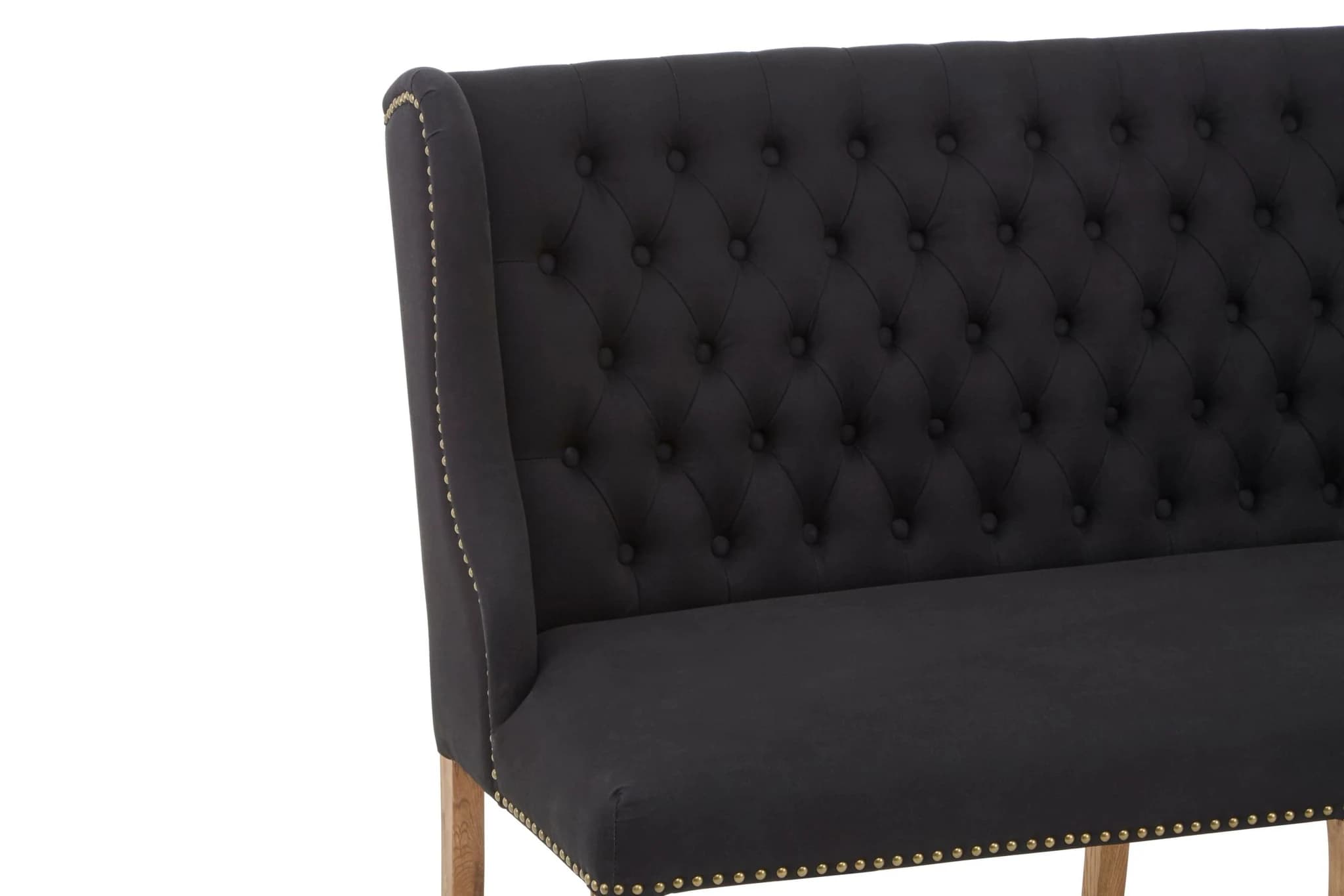 Harrison Black 2 Seat Bench Sofa - Seating, photo 7 of 7