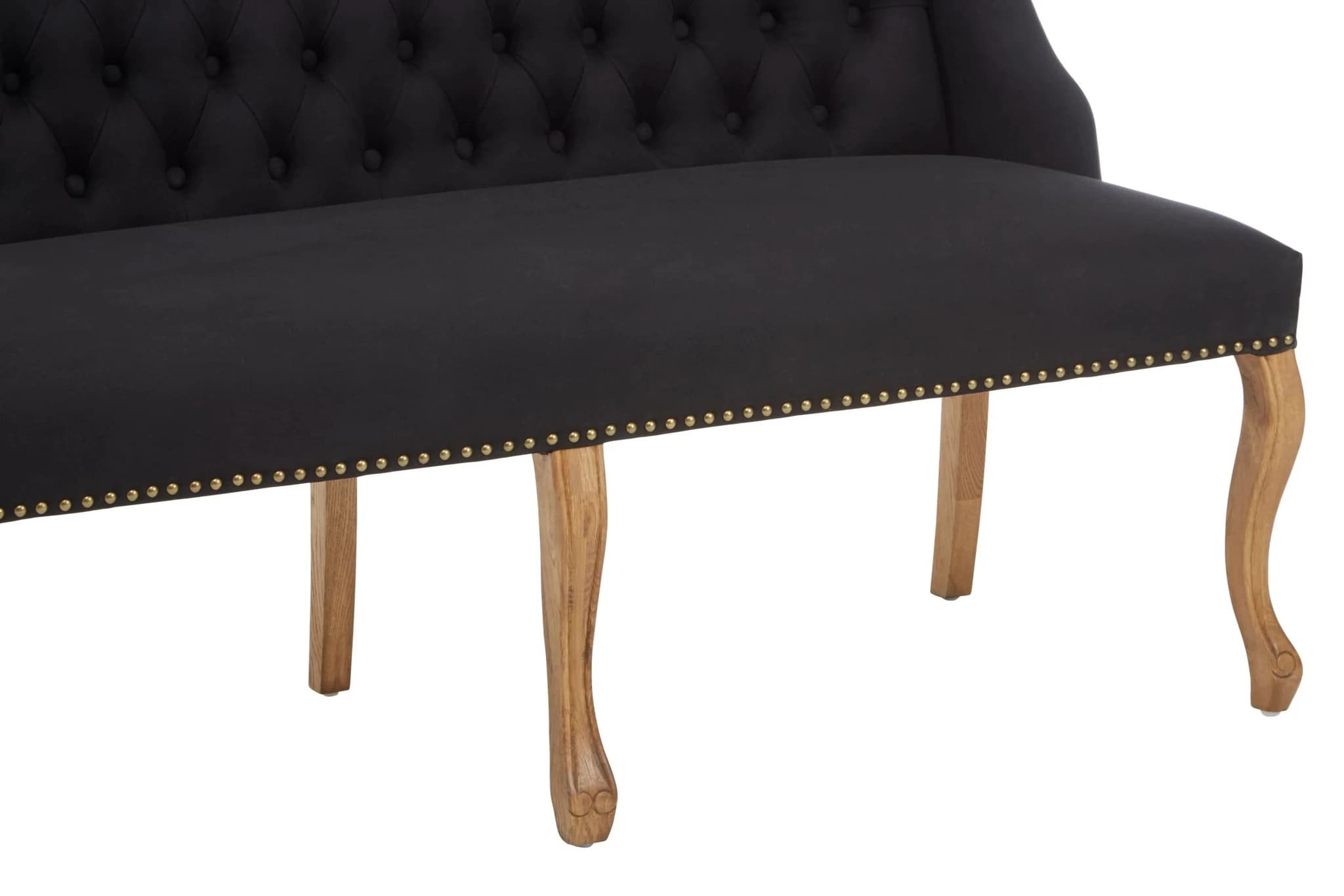 Harrison Black 2 Seat Bench Sofa - Seating, photo 6 of 7