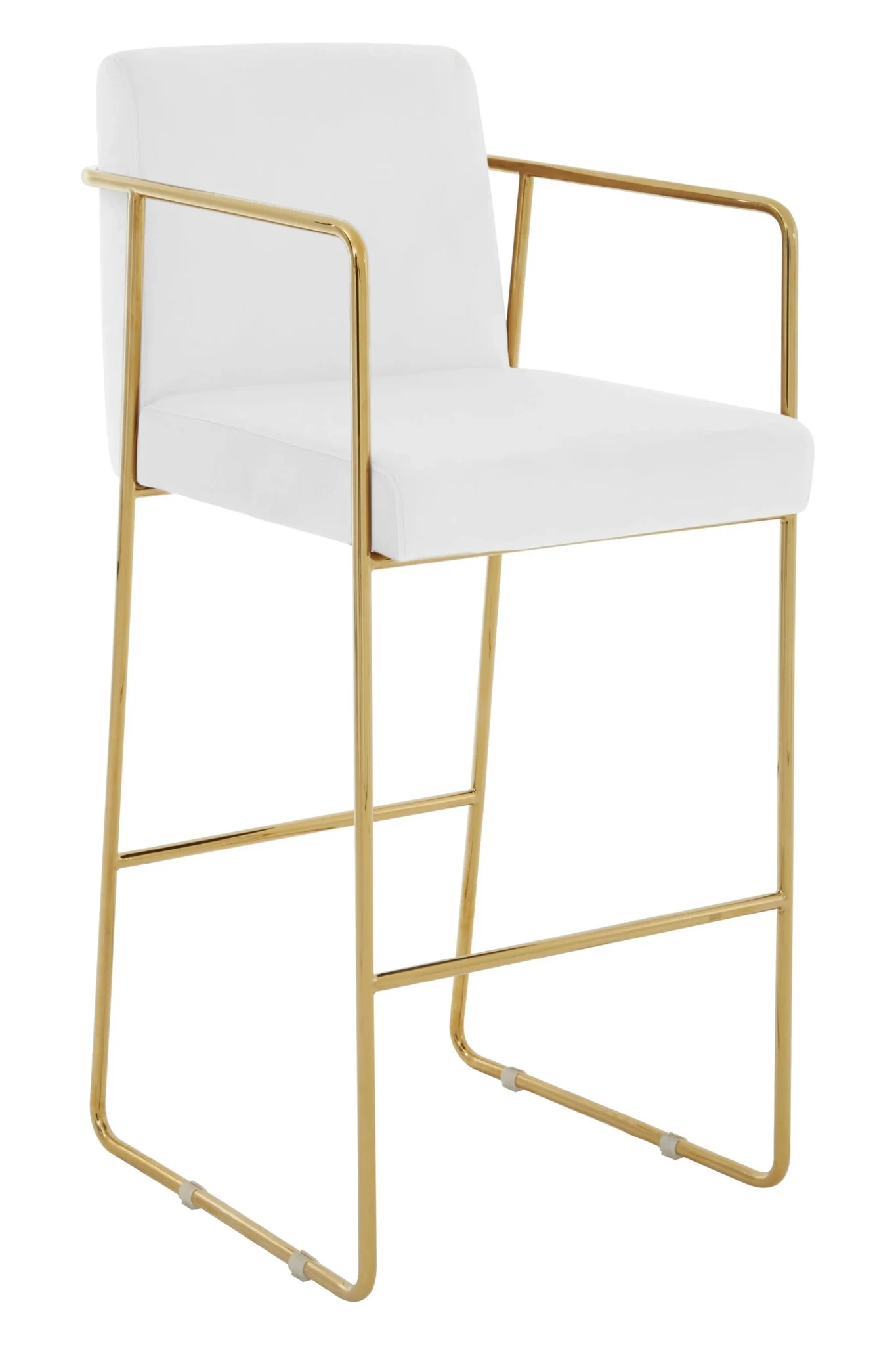Piermount Mink Velvet And Gold Bar Stool - Seating, photo 5 of 7