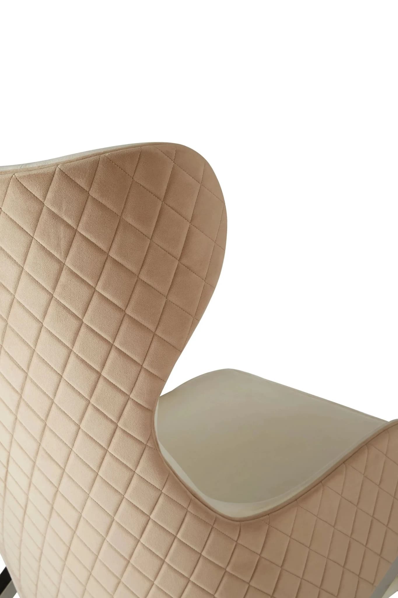 Piermount Ivory and Stone Velvet Wingback Chair - Seating, photo 7 of 8