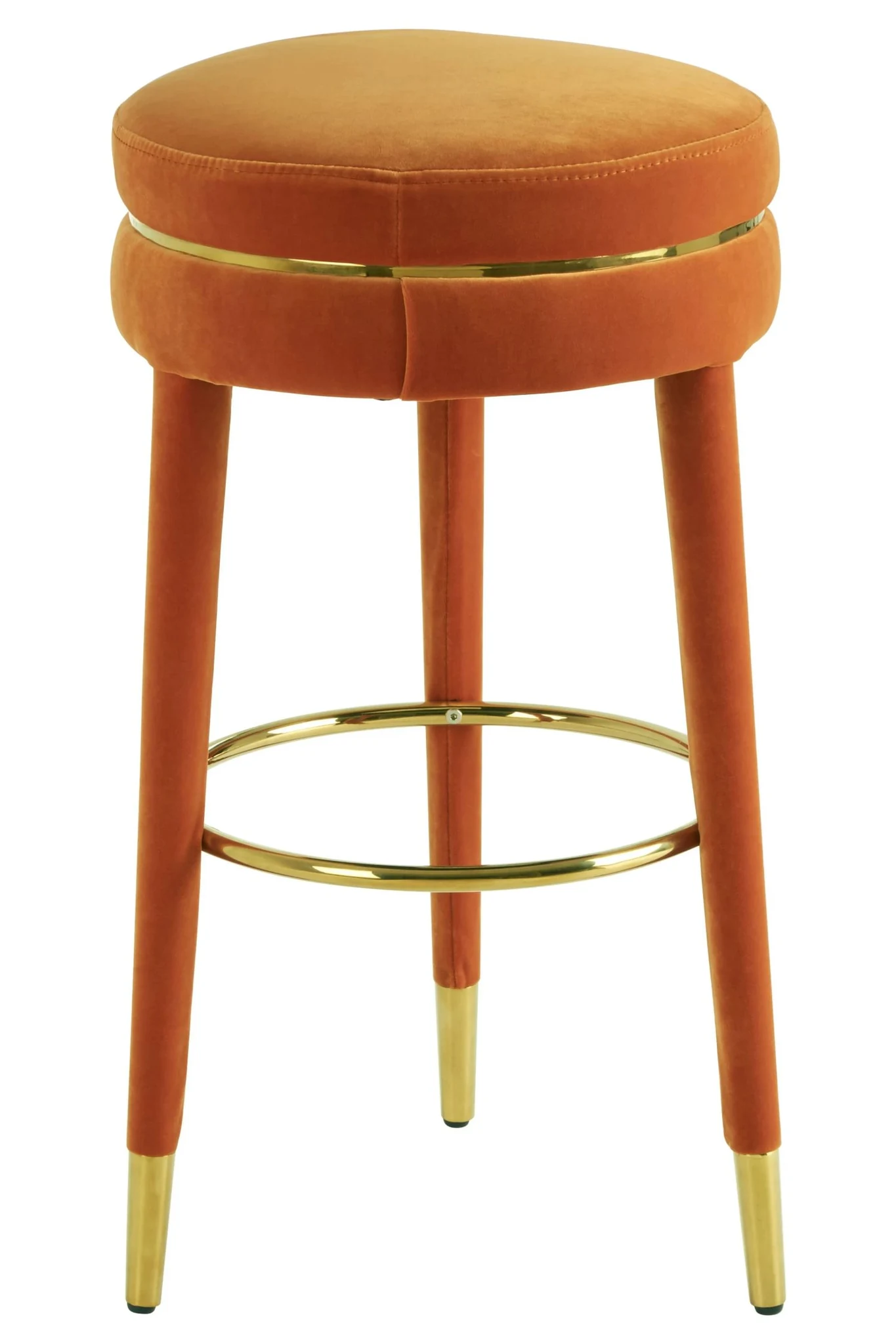 Manhattan Orange Velvet Bar Stool - Seating, photo 5 of 7