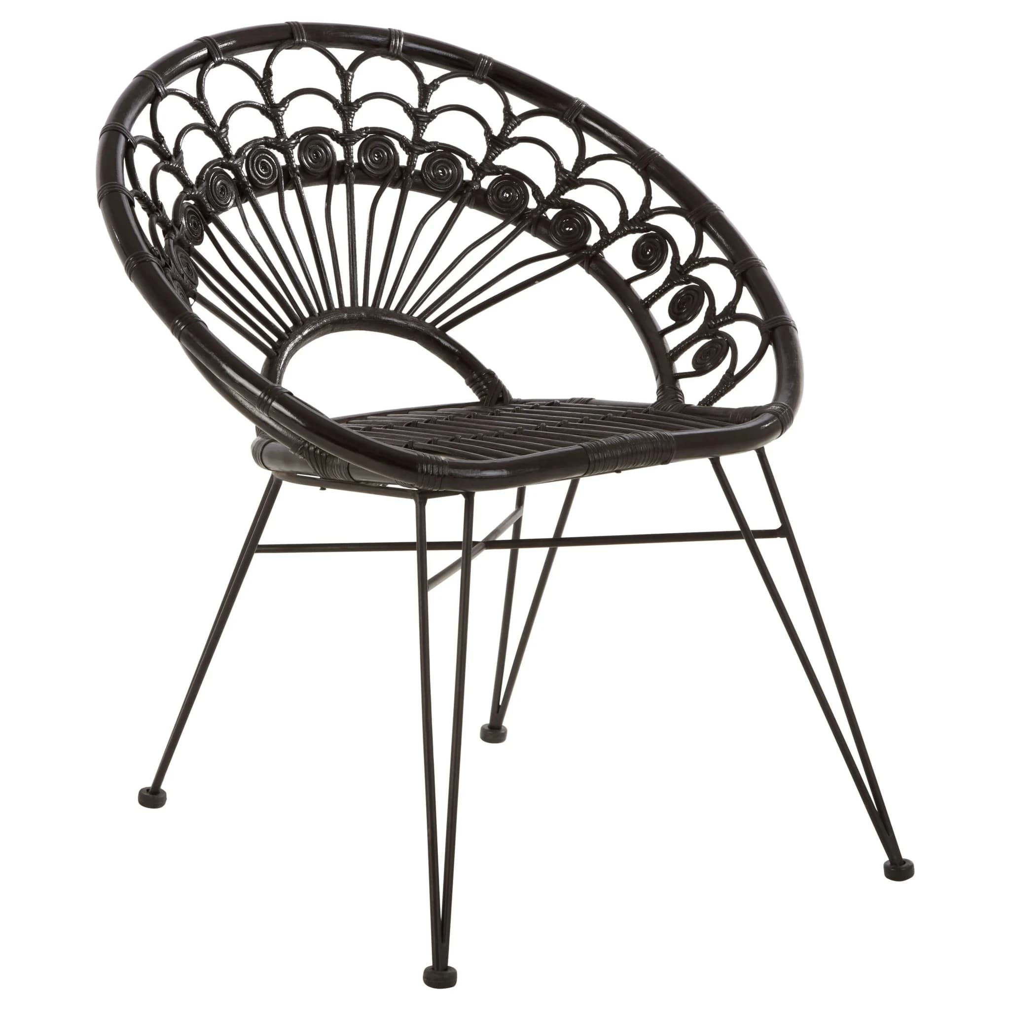 Manado Black Natural Rattan Chair - Seating, photo 4 of 6