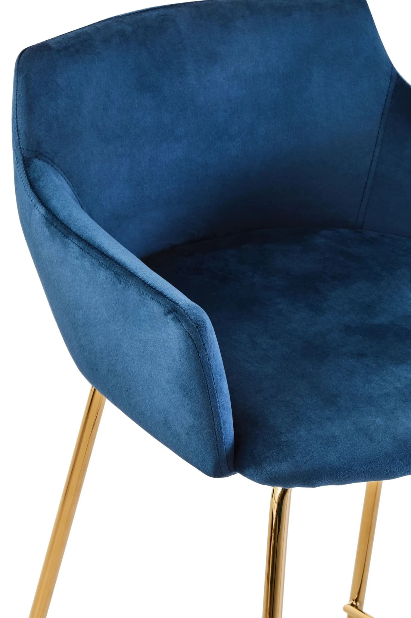 Tamzin Blue Velvet Low Back Bar Chair - Seating, photo 6 of 6