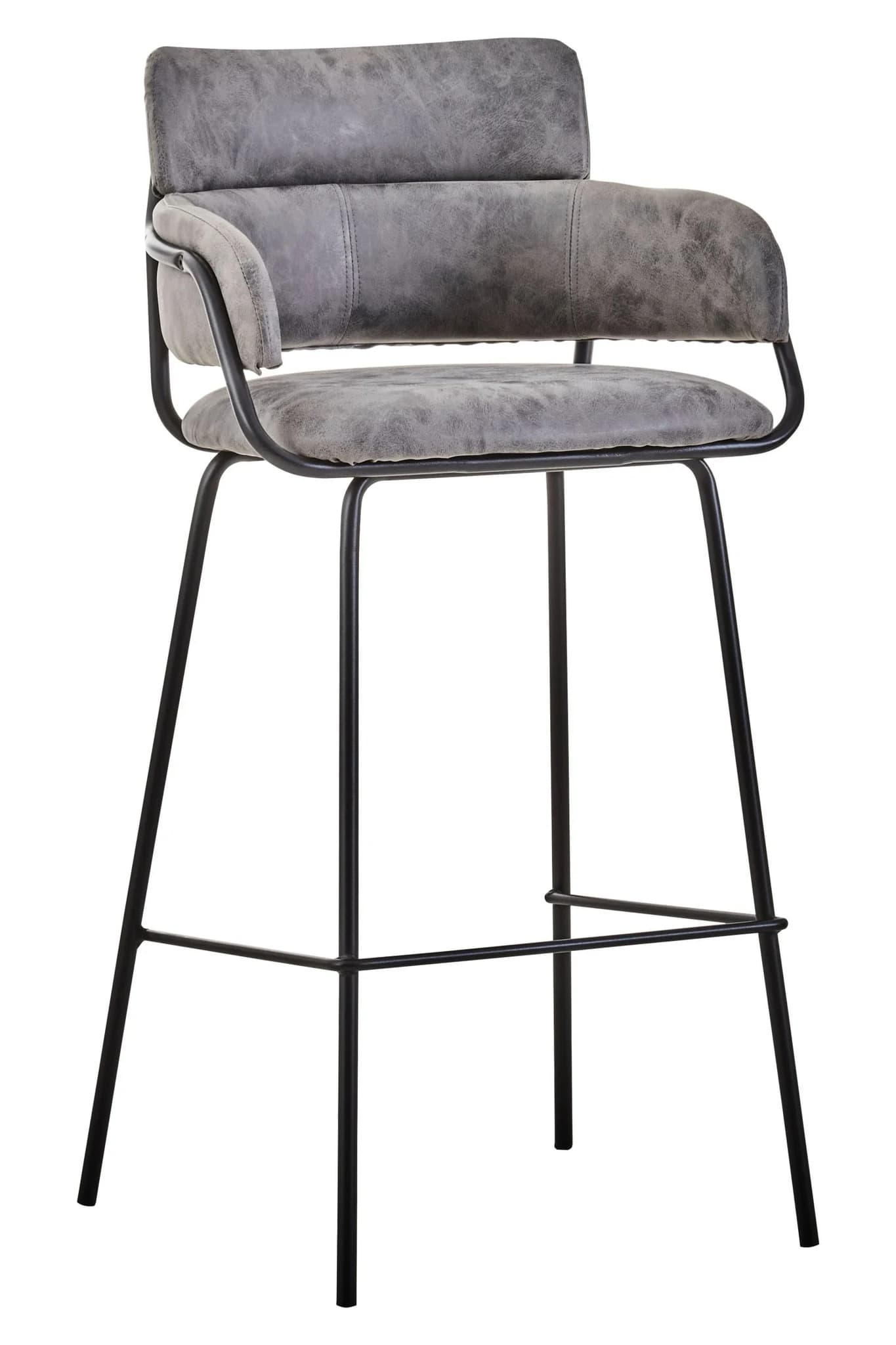 Tamzin Grey Faux Leather Bar Chair - Seating, photo 4 of 6